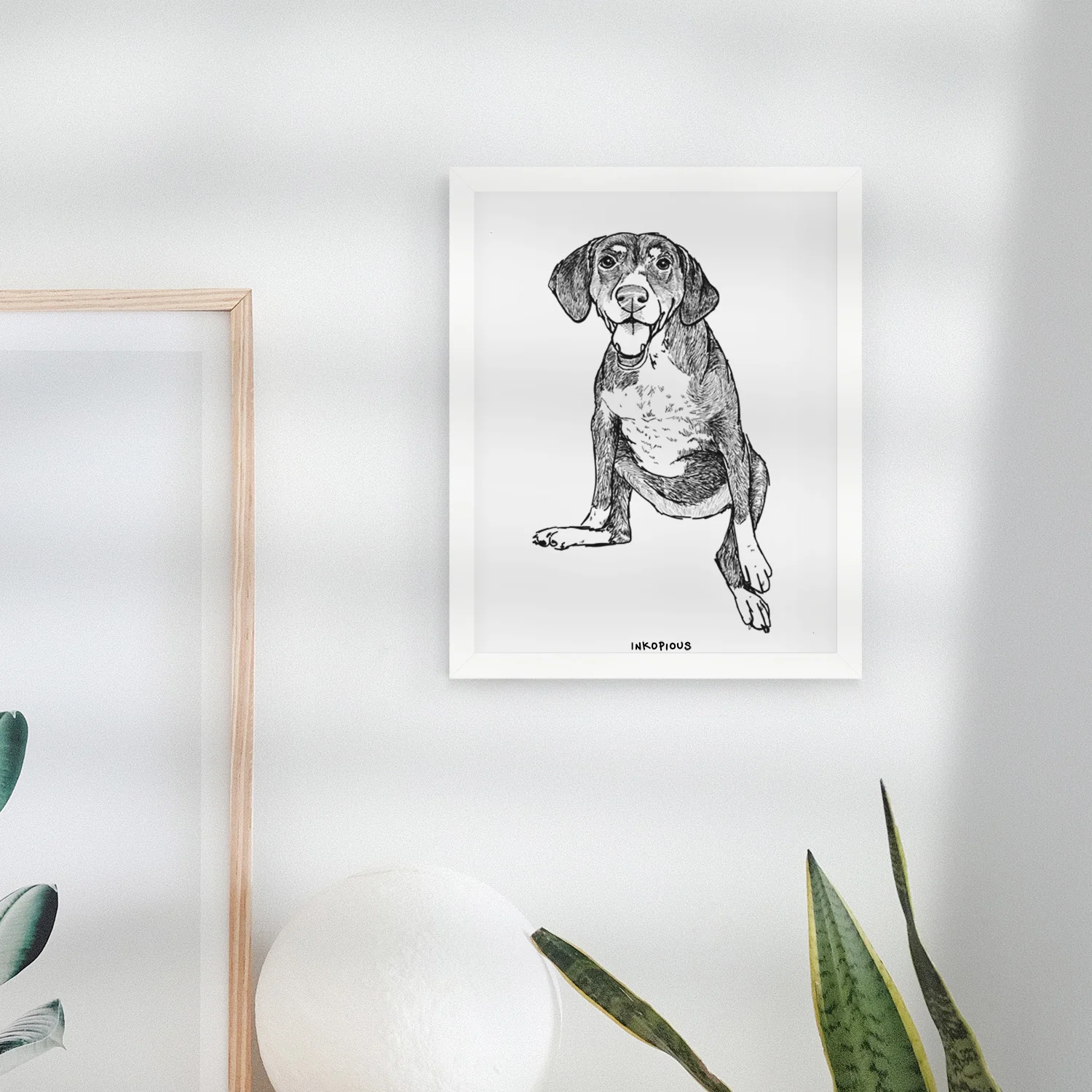 Doodled Nova the German Shorthaired Pointer Setter Mix Art Print - Image 3