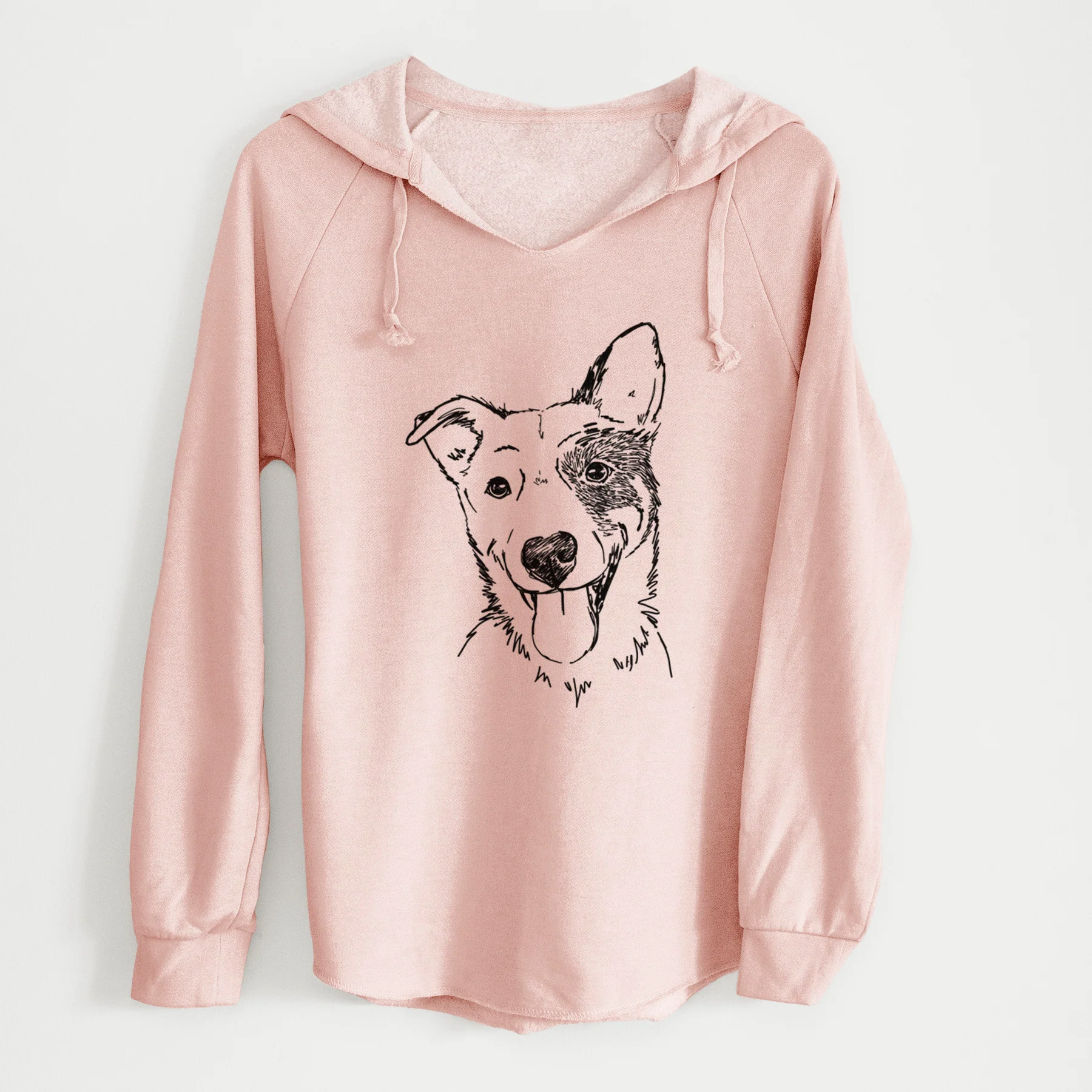 Doodled Ozzy the Mixed Breed - Cali Wave Hooded Sweatshirt - Image 4