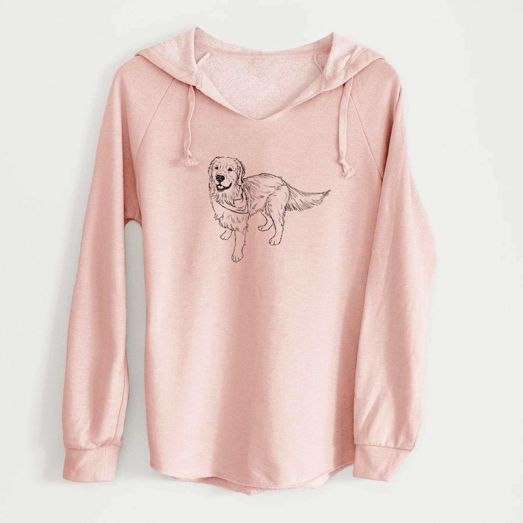 Doodled Reggie the Golden Retriever - Cali Wave Hooded Sweatshirt - Image 4