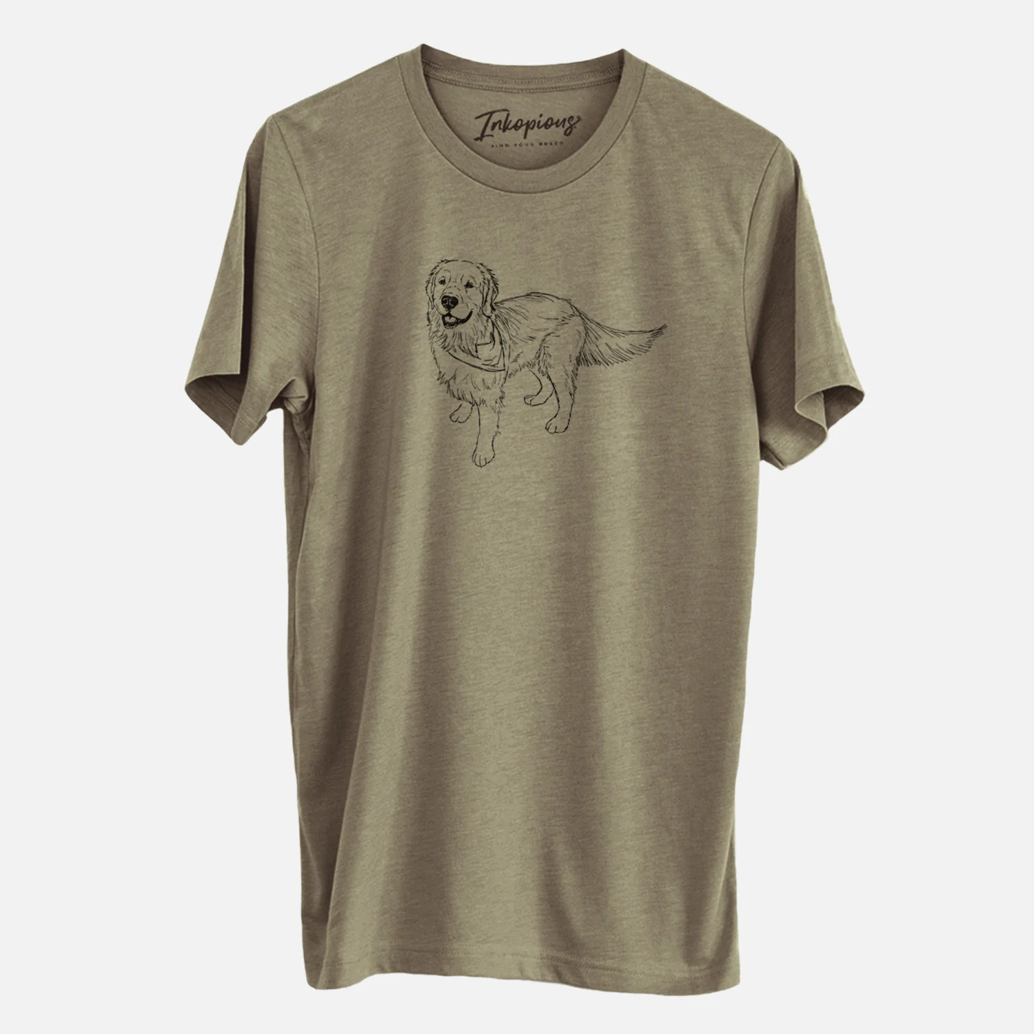 Doodled Reggie the Golden Retriever - Unisex Crewneck - Image 3