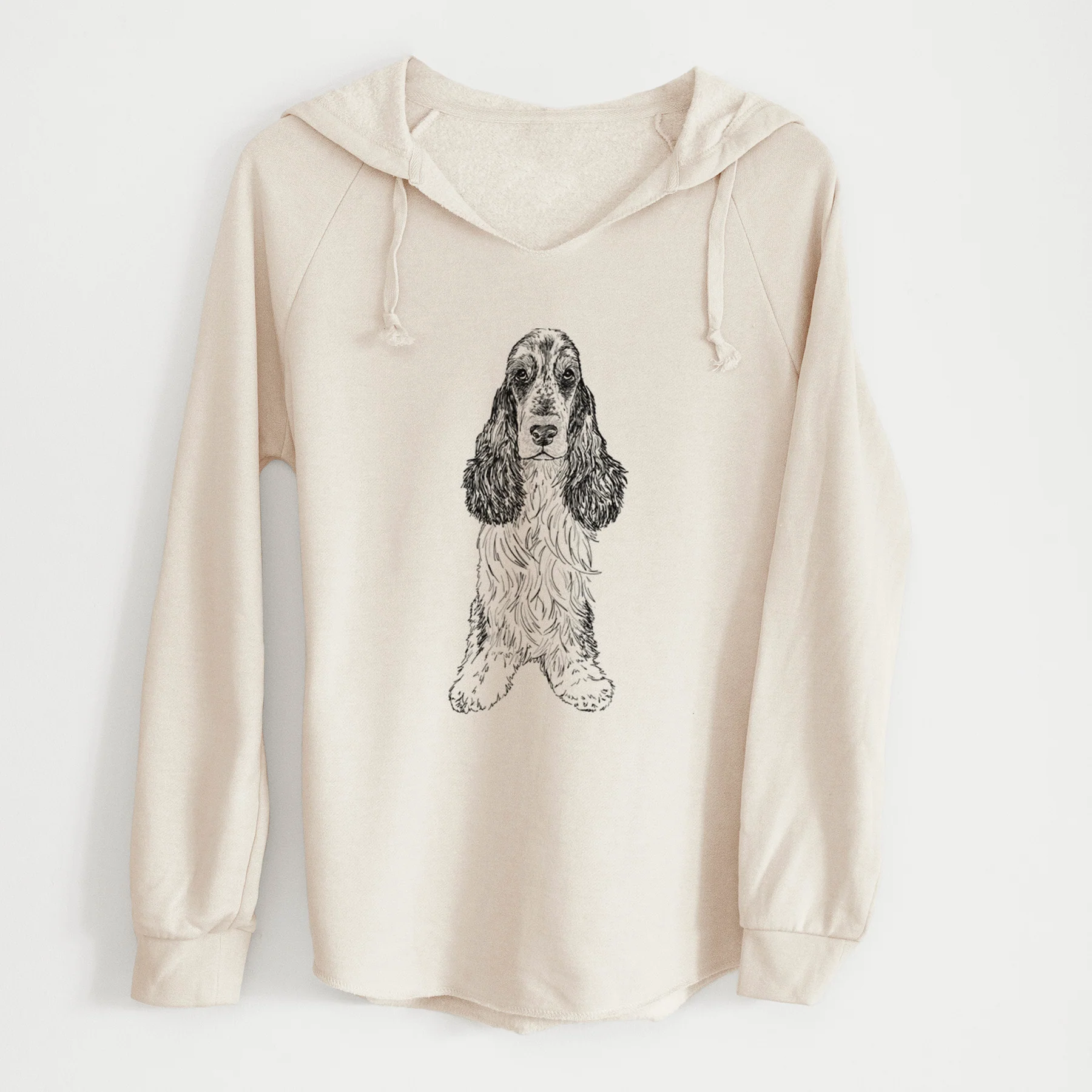 Doodled Rupert the Cocker Spaniel - Cali Wave Hooded Sweatshirt - Image 7