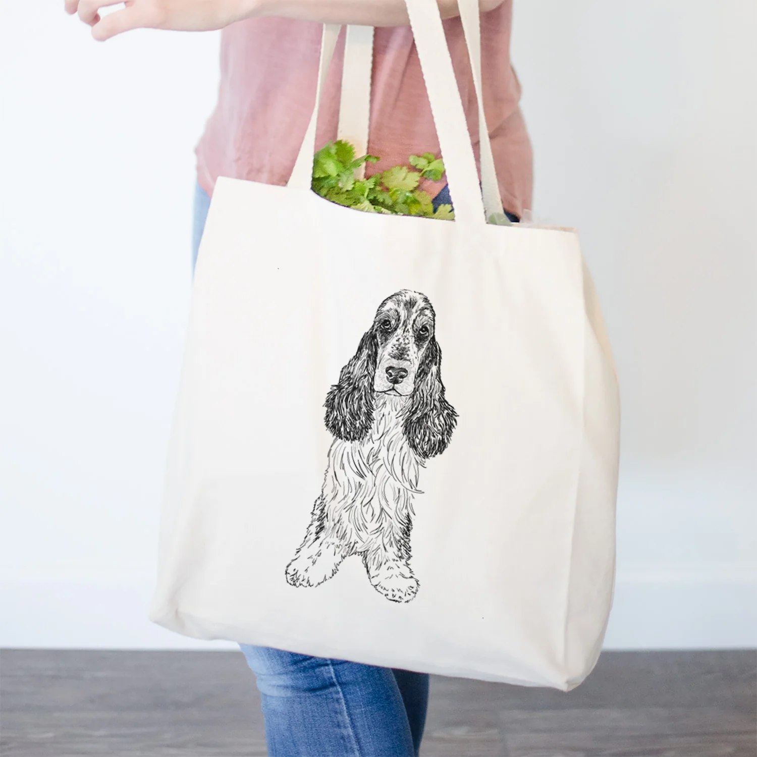 Doodled Rupert the Cocker Spaniel - Tote Bag