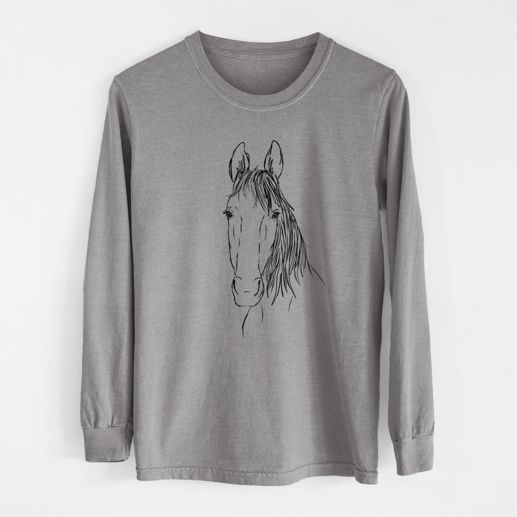 Doodled Socks Will Dew the American Standardbred Horse - Heavyweight 100% Cotton Long Sleeve - Image 2