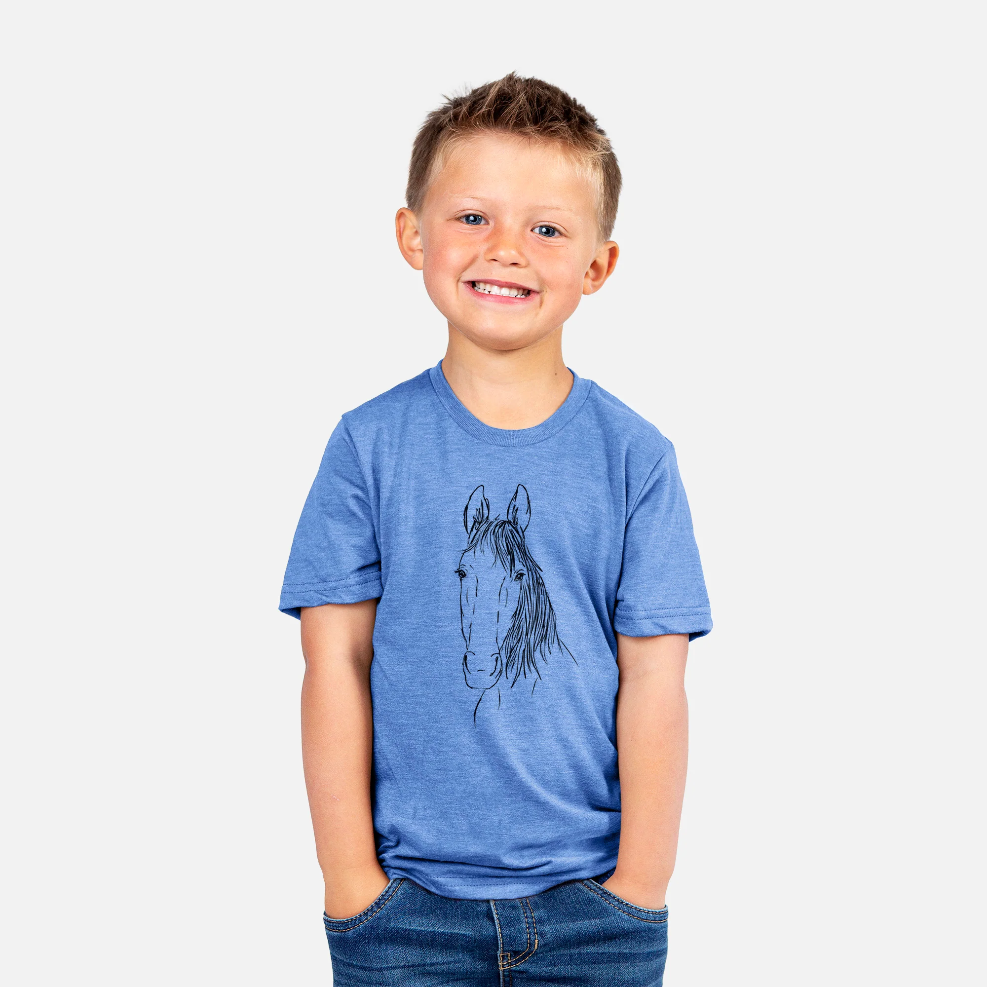 Doodled Socks Will Dew the American Standardbred Horse - Kids/Youth/Toddler Shirt - Image 3