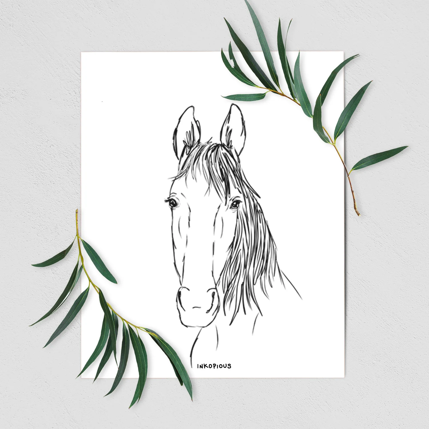 Doodled Socks Will Dew the American Standardbred Horse Art Print - Image 2