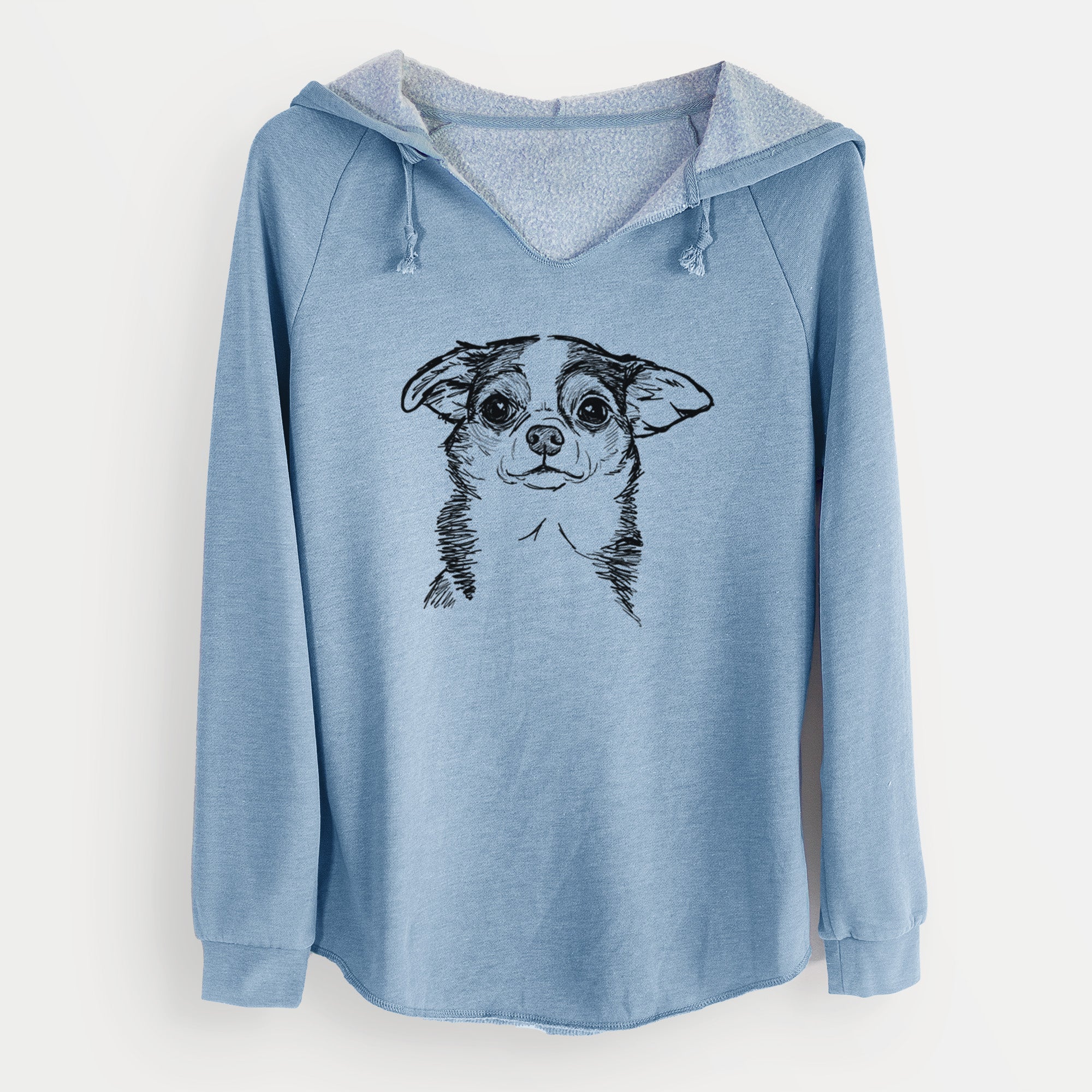 Doodled Worm the Chihuahua - Cali Wave Hooded Sweatshirt - Image 8