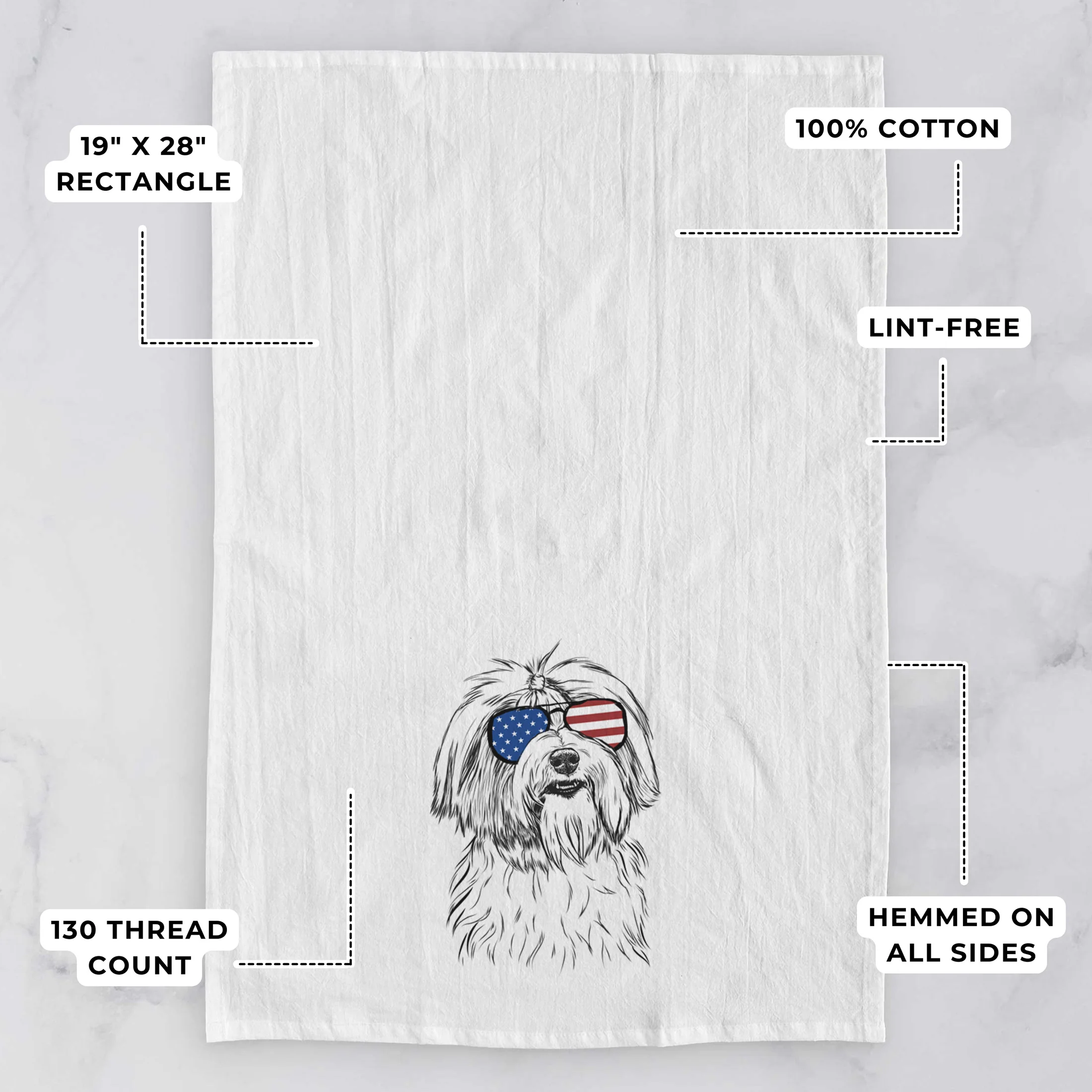 Dooley the Havanese Tea Towel - Image 3