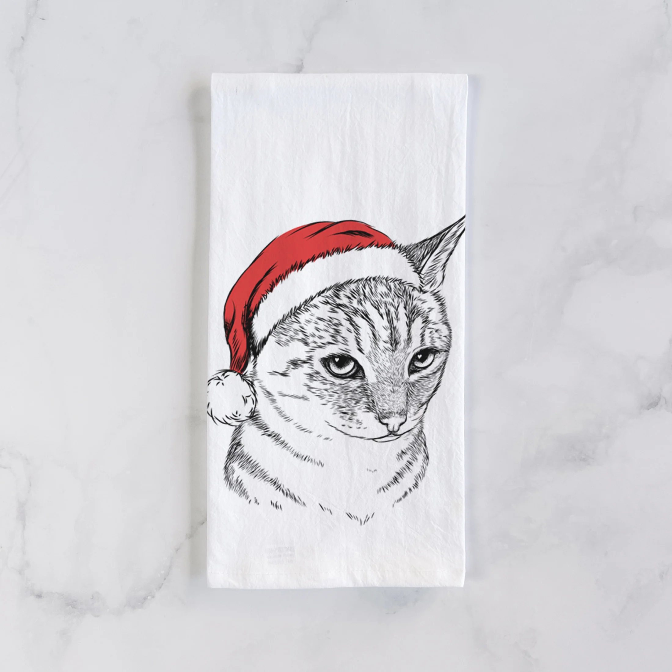 Dora the Tabby Cat Tea Towel - Image 2