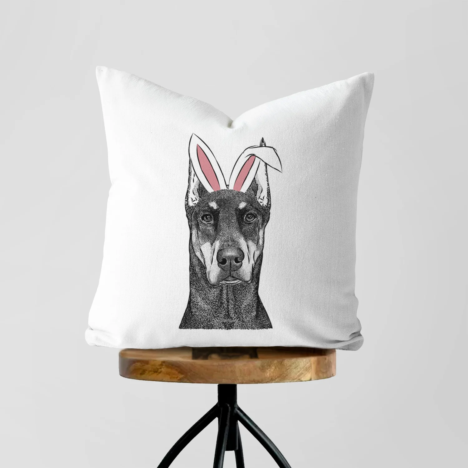 Drake the Doberman Pinscher - Throw Pillow Cover - Image 5