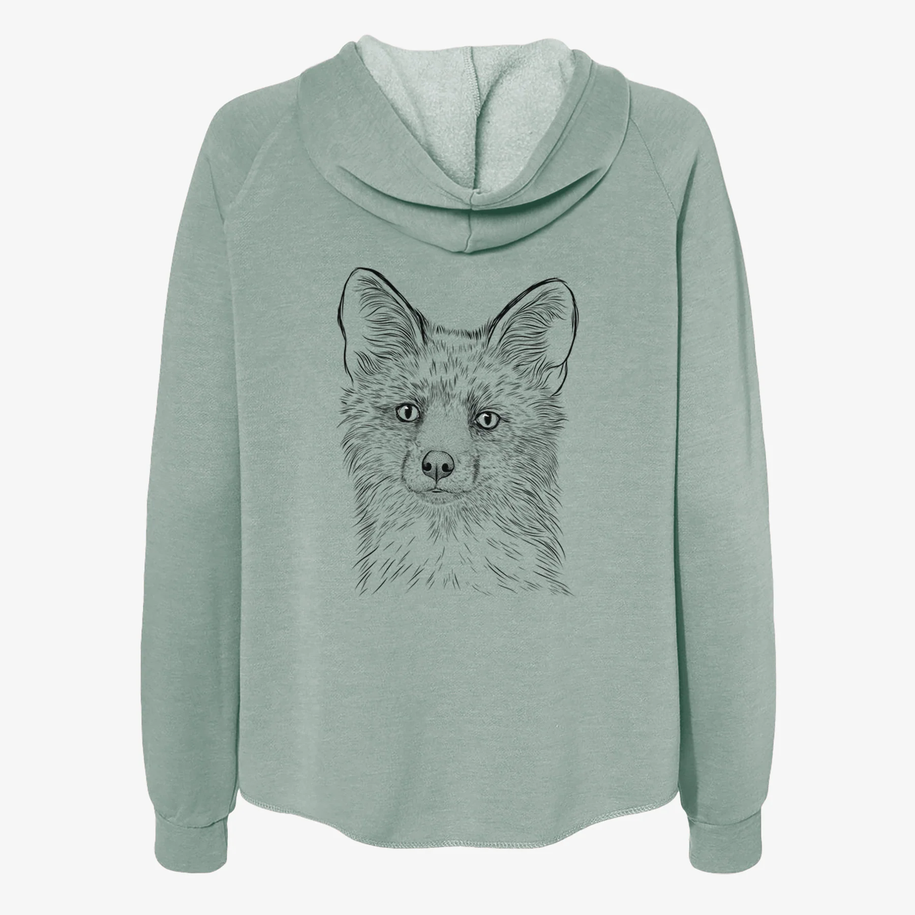 Drax the Red Fox - Women's Cali Wave Zip-Up Sweatshirt - Image 4