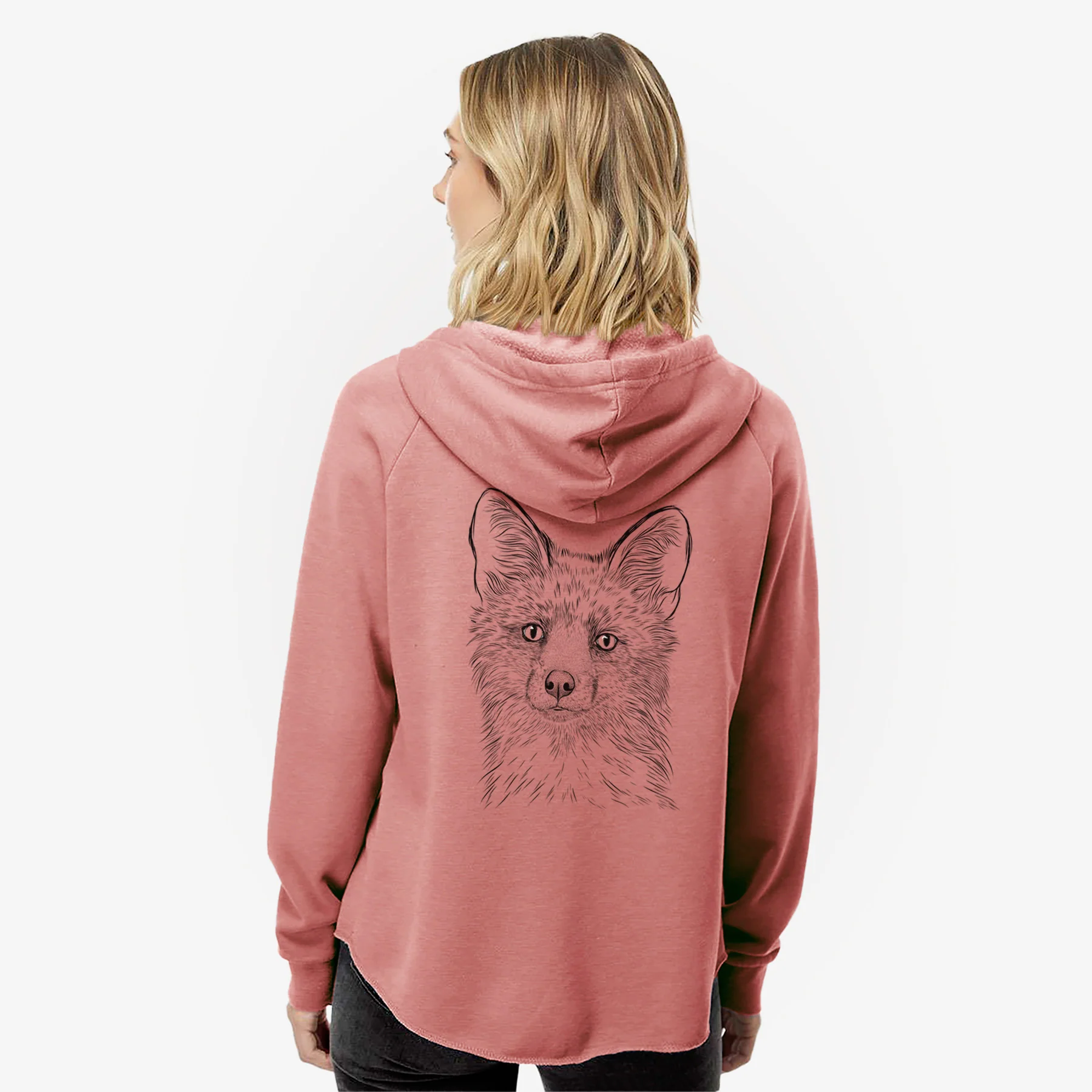 Drax the Red Fox - Women's Cali Wave Zip-Up Sweatshirt - Image 5