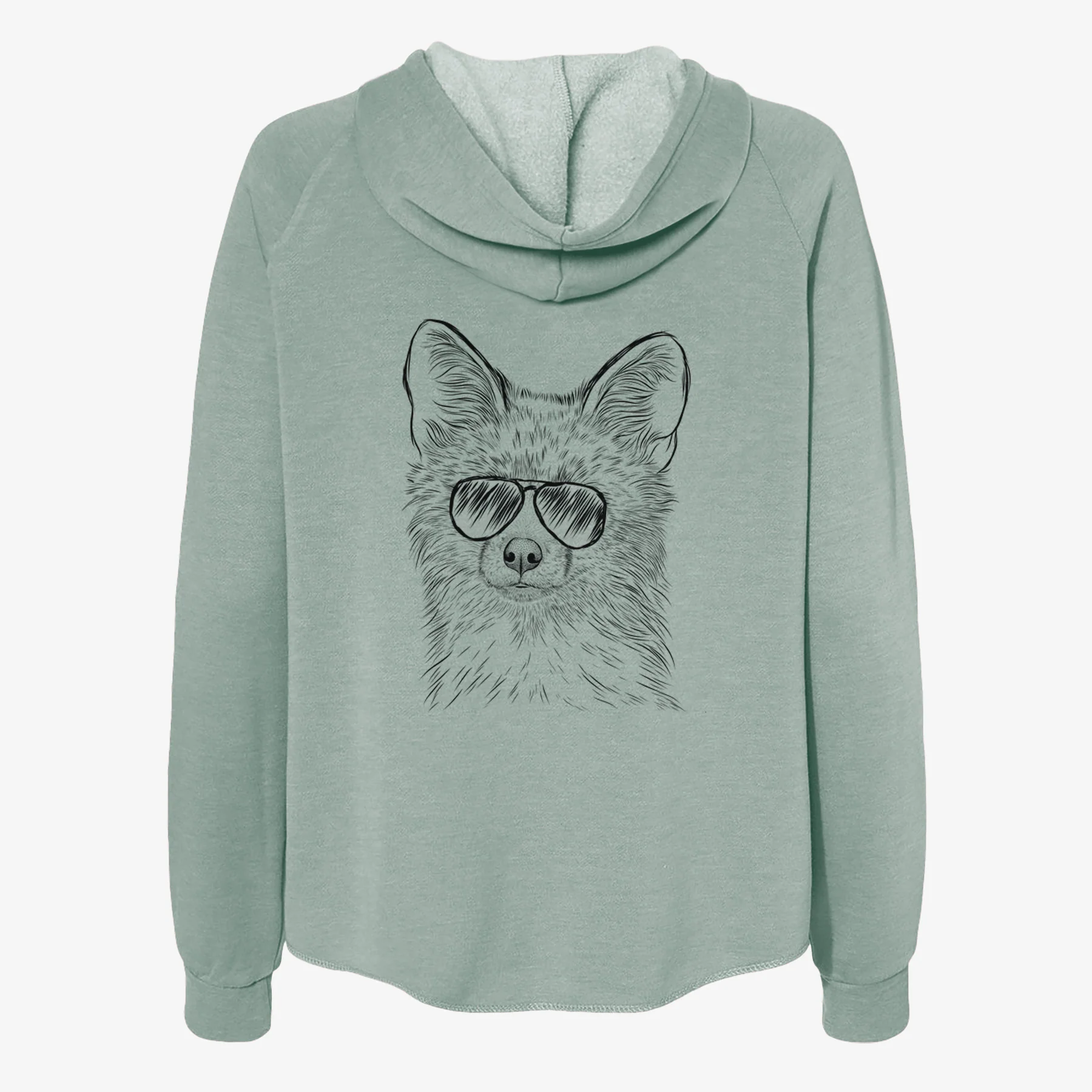 Drax the Red Fox - Women's Cali Wave Zip-Up Sweatshirt - Image 7