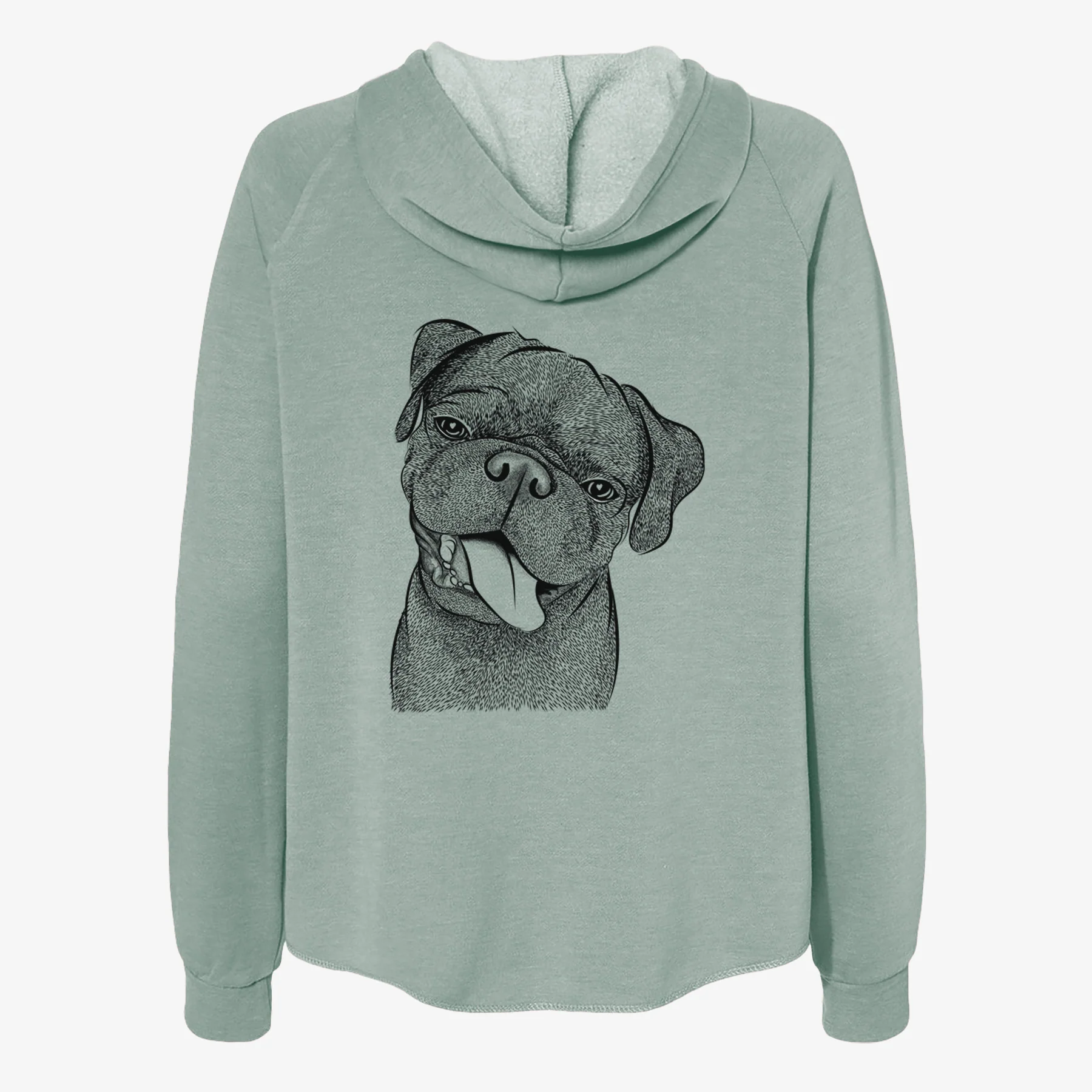 Dudley Danger the Pug - Women's Cali Wave Zip-Up Sweatshirt - Image 4