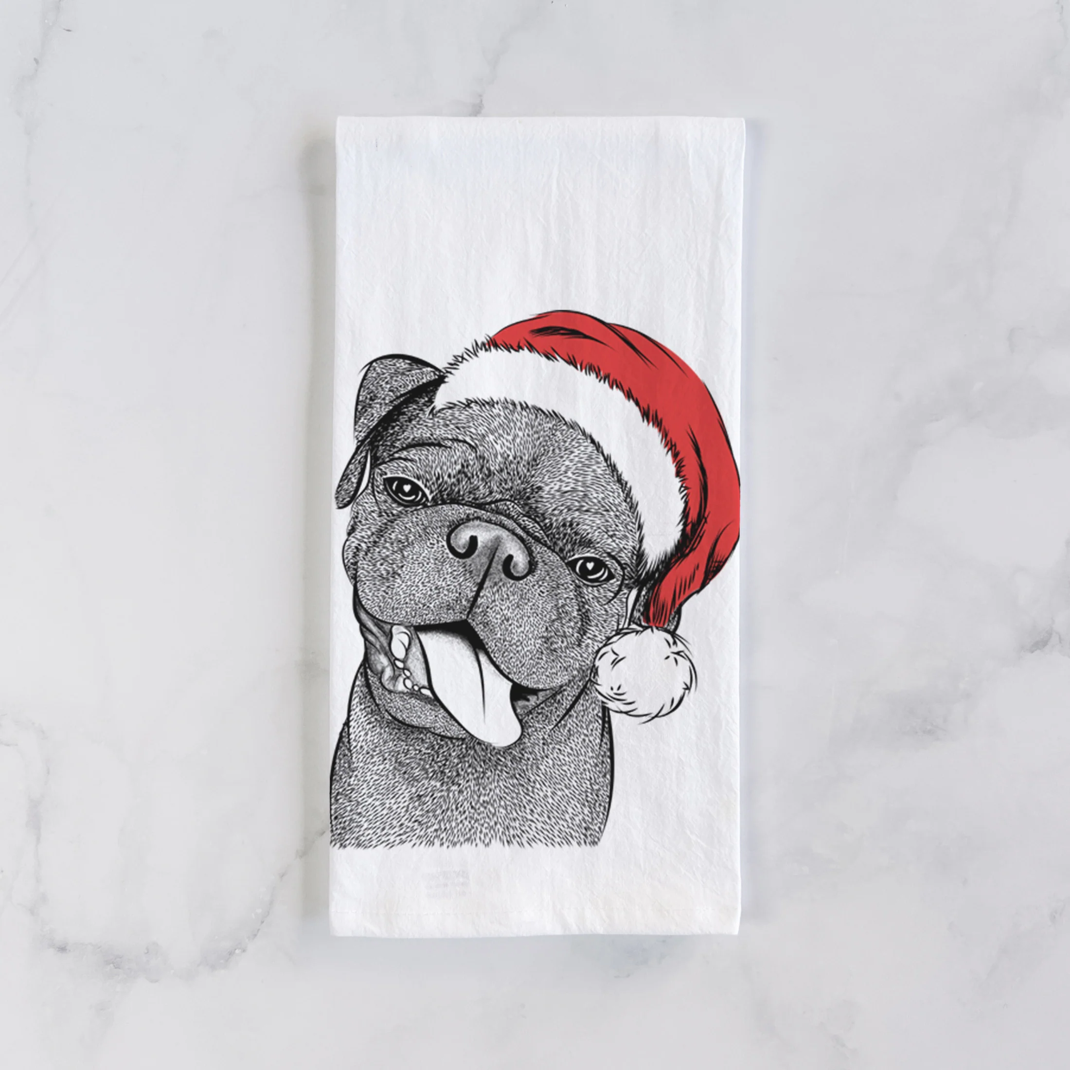 Dudley Danger the Pug Tea Towel - Image 2
