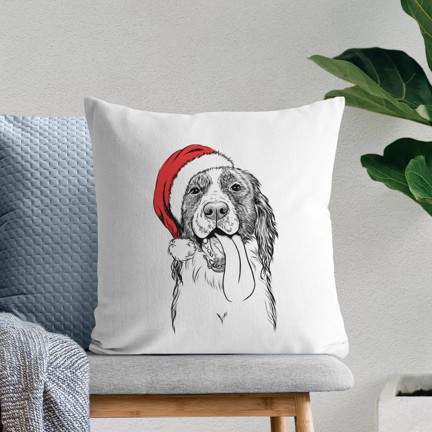Duke the English Springer Spaniel - Throw Pillow Cover - Image 10