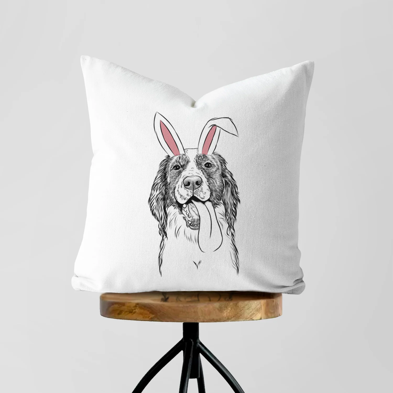 Duke the English Springer Spaniel - Throw Pillow Cover - Image 5