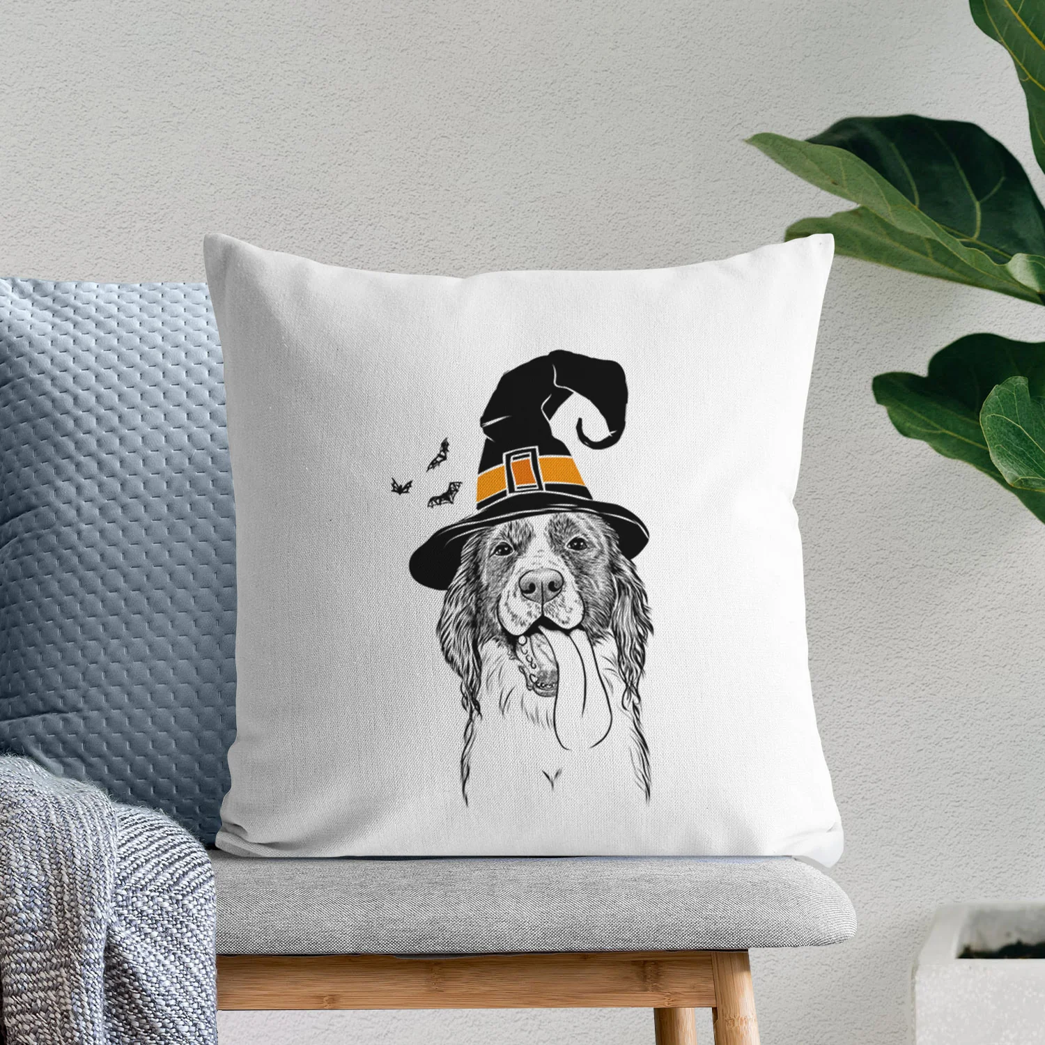 Duke the English Springer Spaniel - Throw Pillow Cover - Image 8
