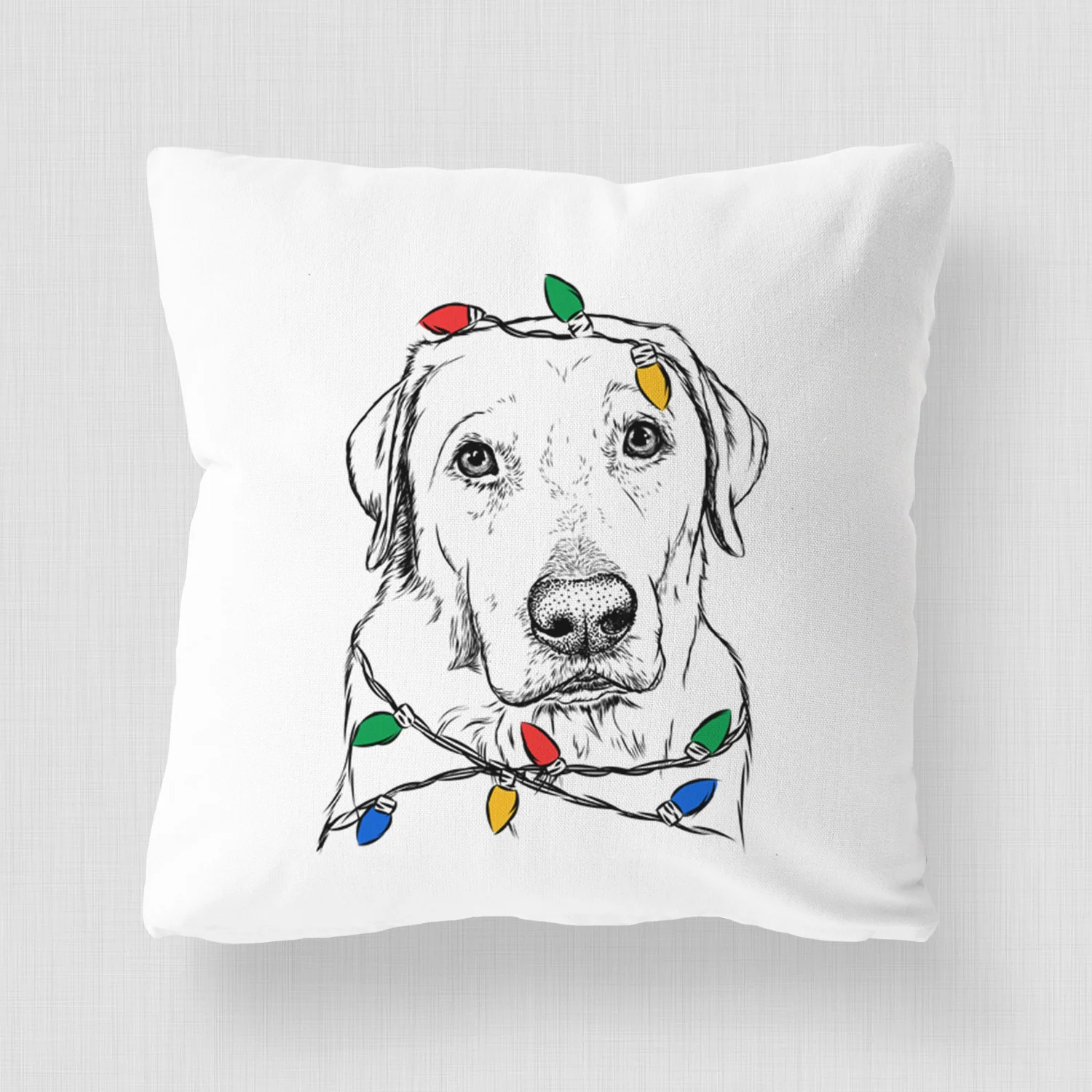 Duke the Yellow Lab - Throw Pillow Cover - Image 4