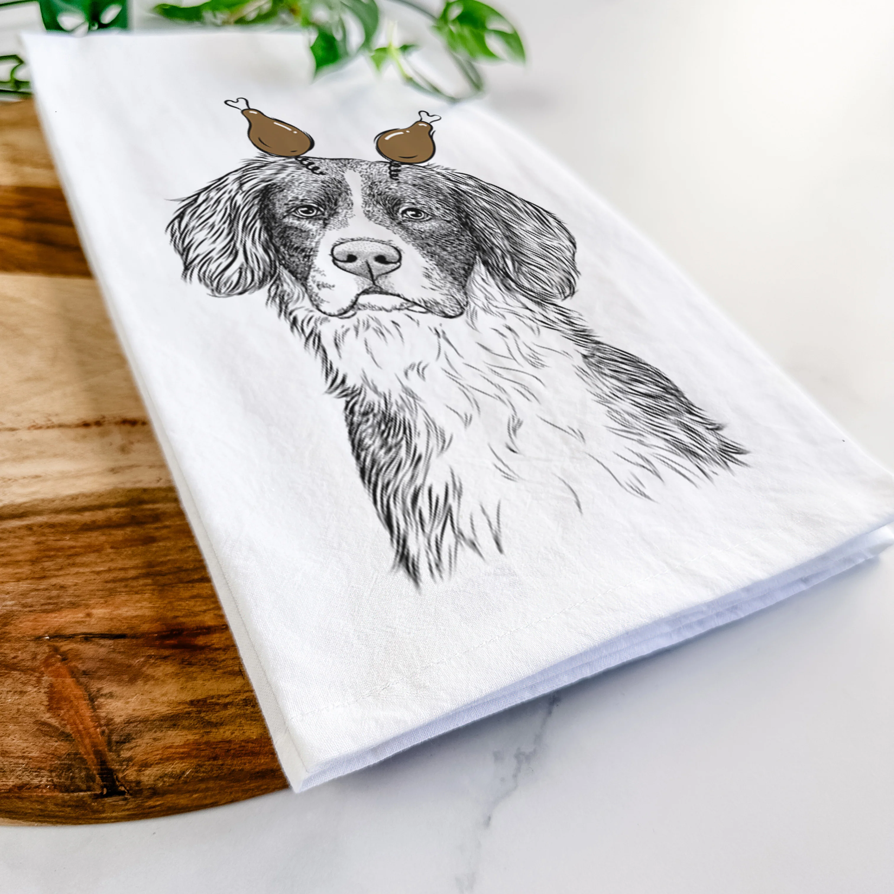 Dulce  the Drentsche Patrijshond Tea Towel - Image 11