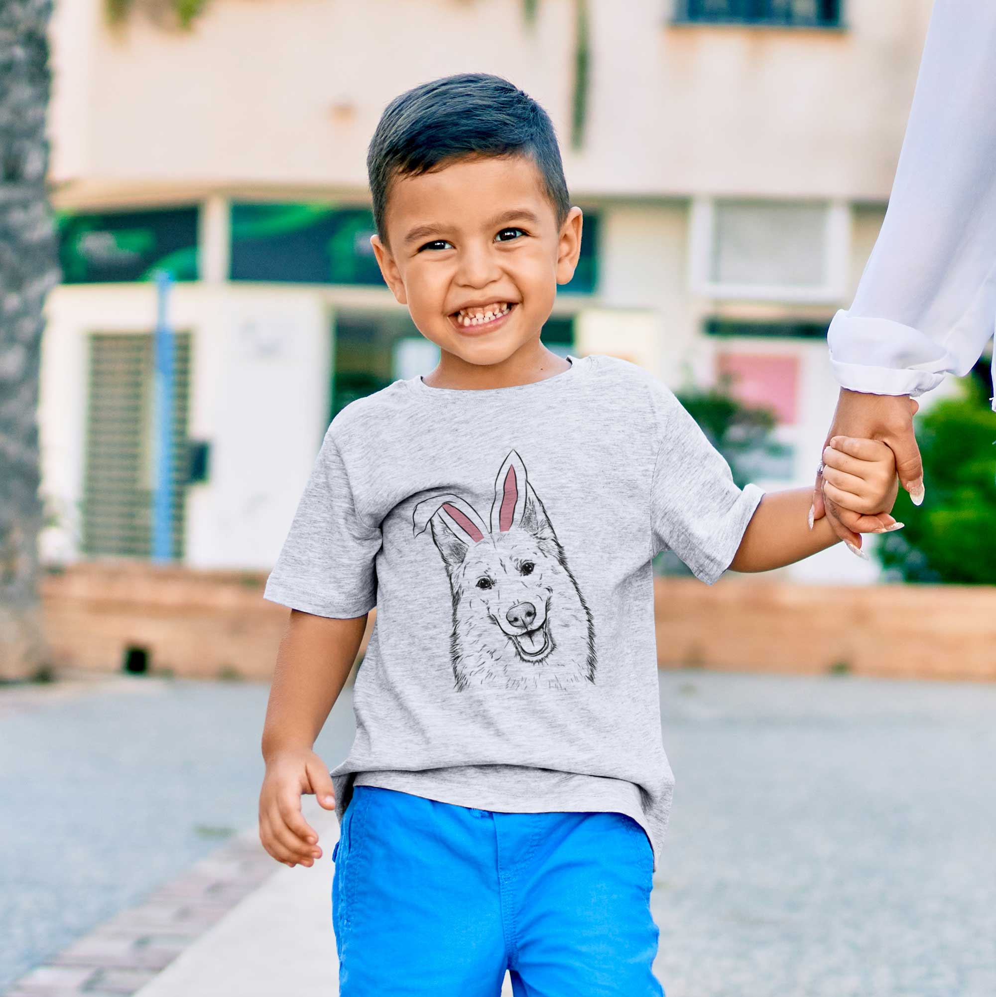 Easter Loki the Husky Shepherd Mix - Kids/Youth/Toddler Shirt - Image 2