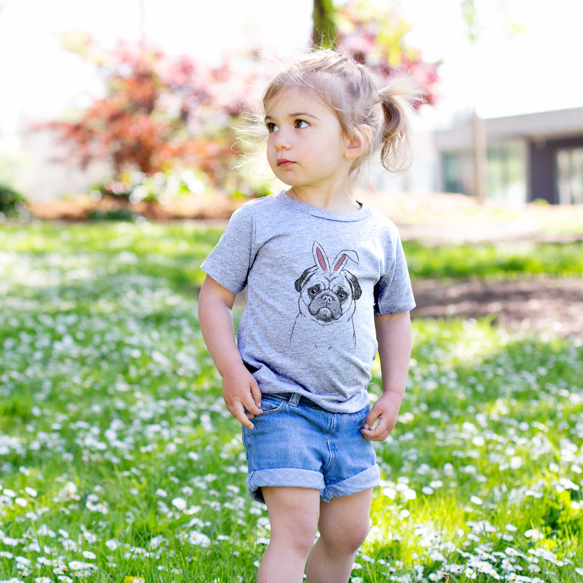 Easter Ruby the Pug - Kids/Youth/Toddler Shirt - Image 3