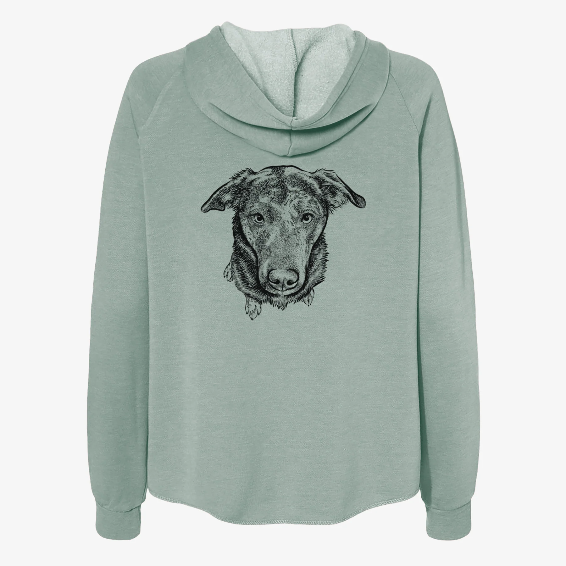 Echo the Pitbull Beagle Mix - Women's Cali Wave Zip-Up Sweatshirt - Image 4