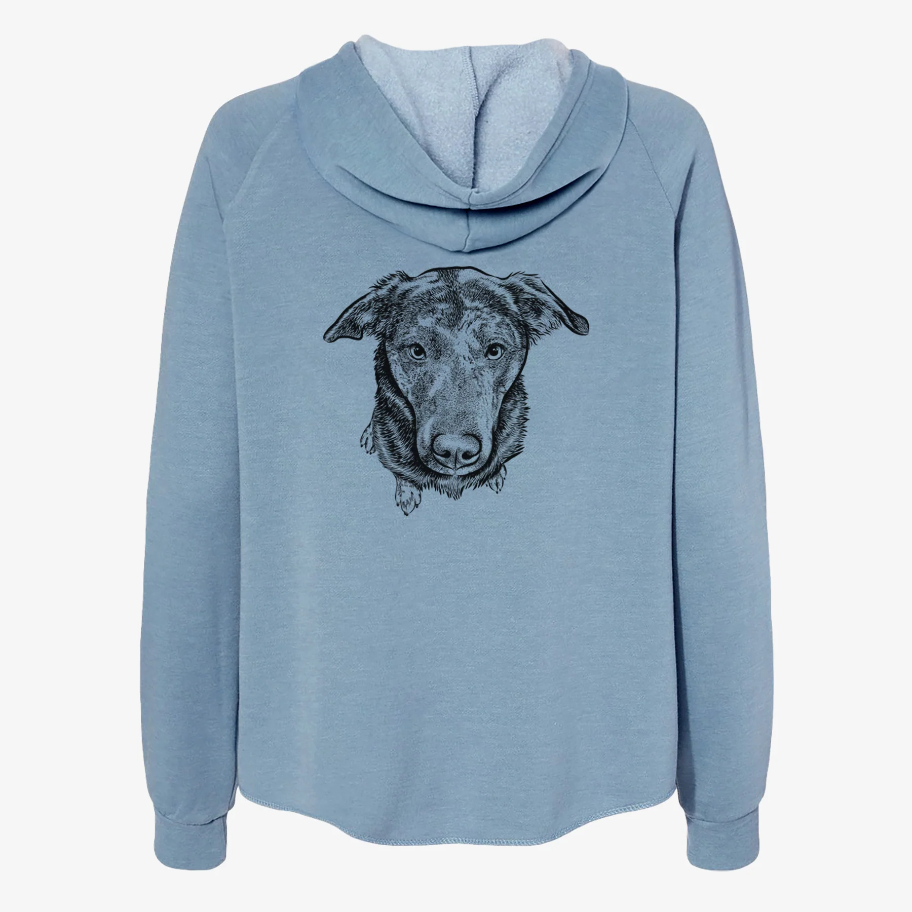 Echo the Pitbull Beagle Mix - Women's Cali Wave Zip-Up Sweatshirt - Image 6