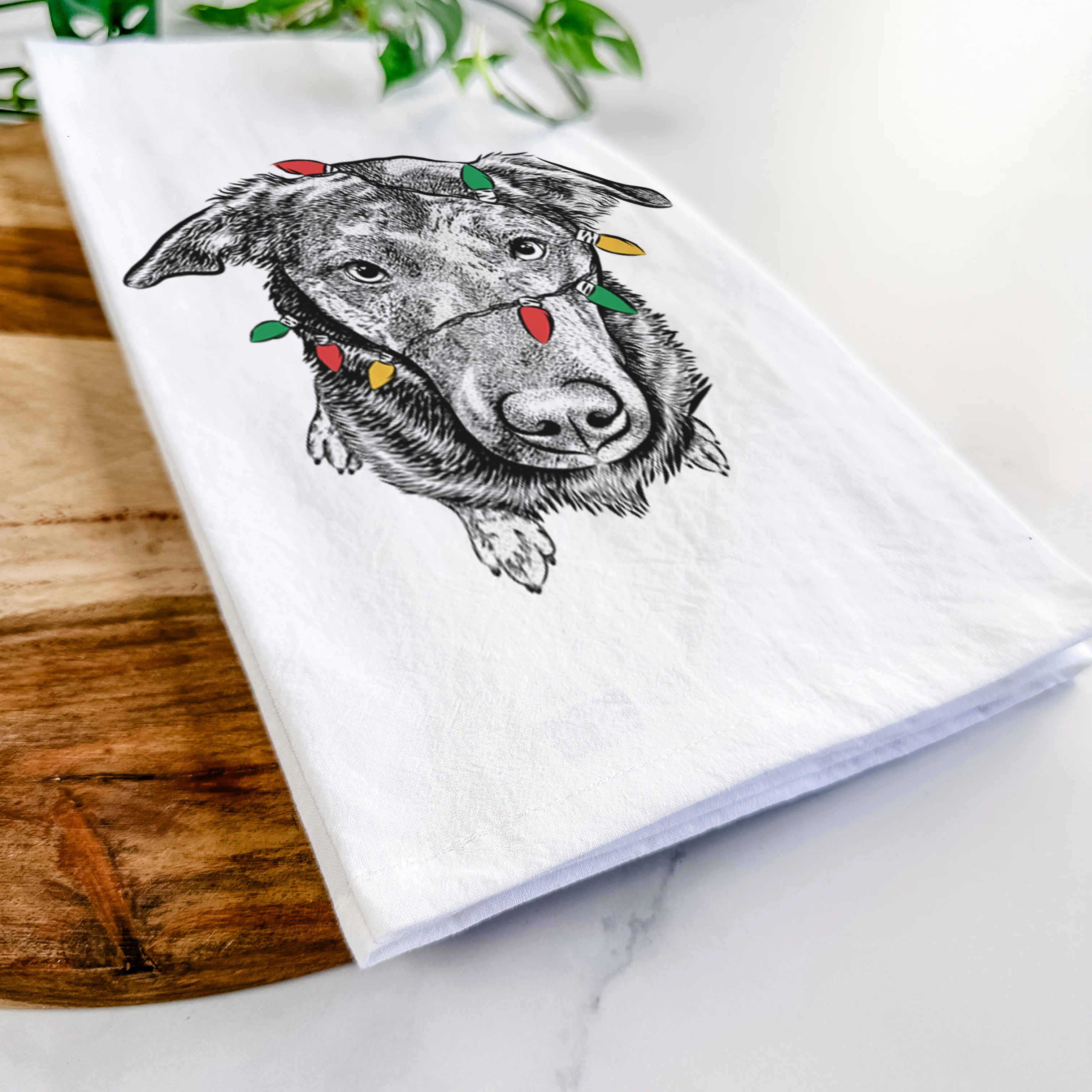 Echo the Pitbull Beagle Mix Tea Towel - Image 10