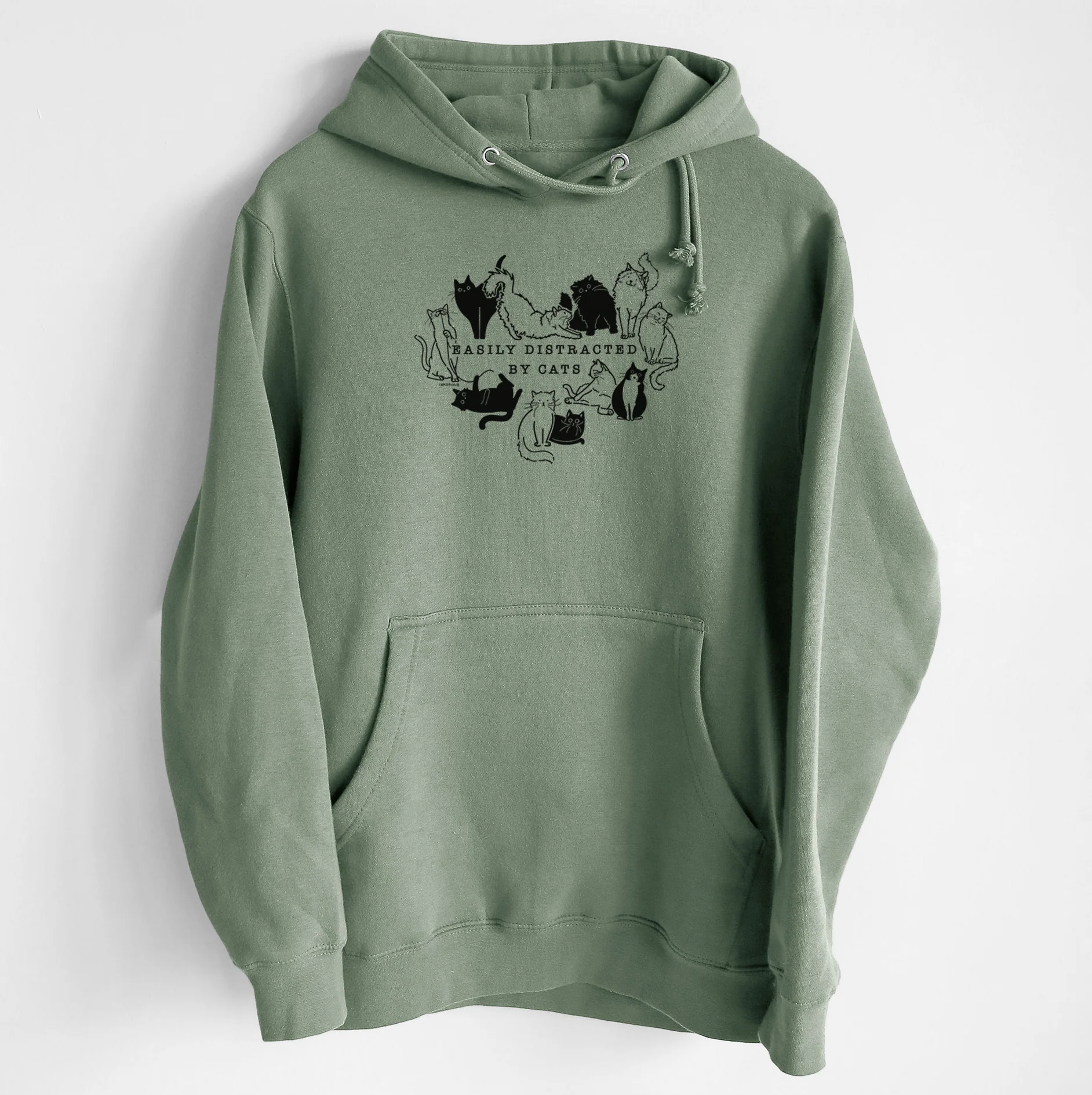 Easily Distracted by Cats - Heavyweight Fleece Hoodie - Image 7