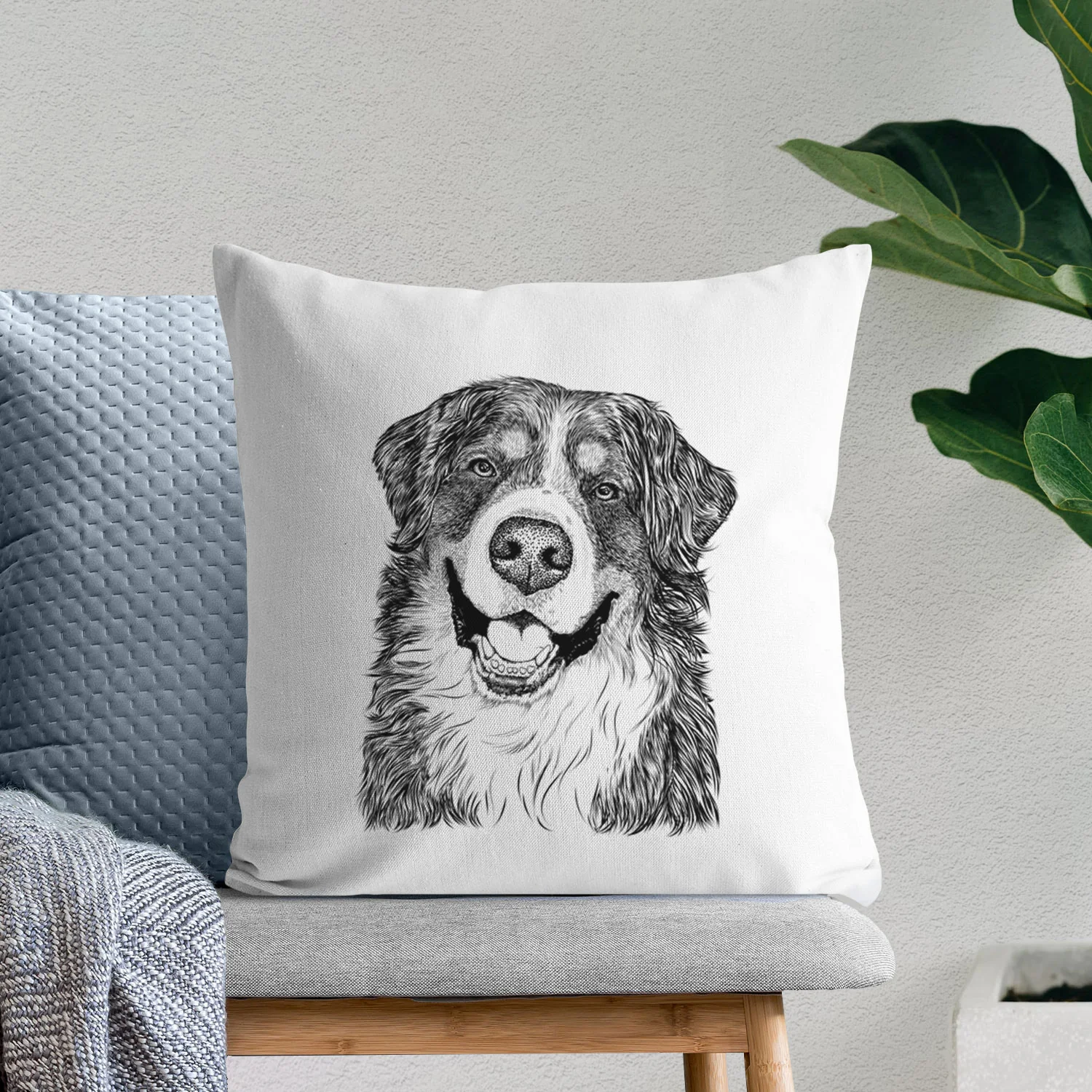 Eiger the Bernese Mountain Dog - Throw Pillow Cover - Image 6