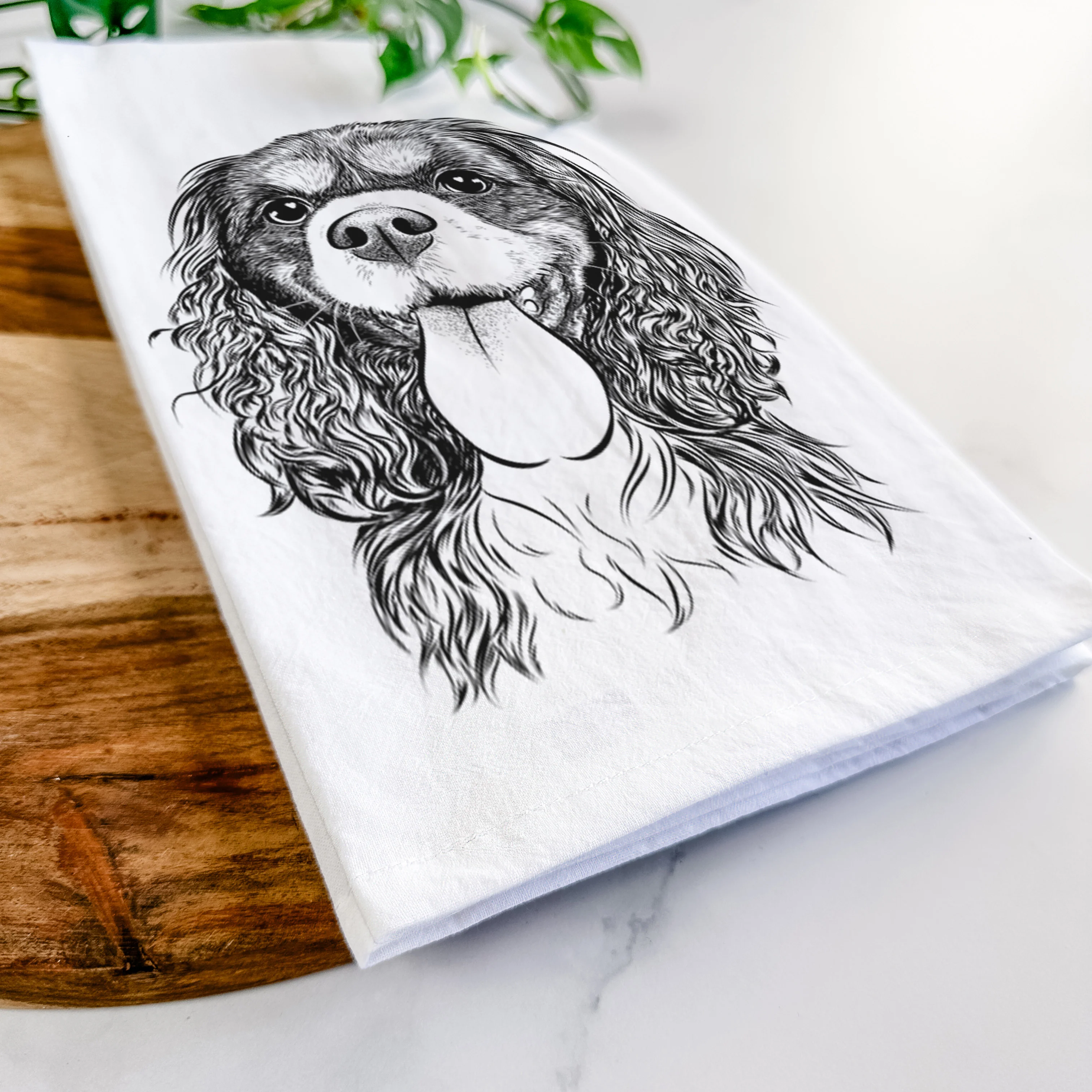 Elizabeth the Cavalier King Charles Spaniel Tea Towel - Image 5