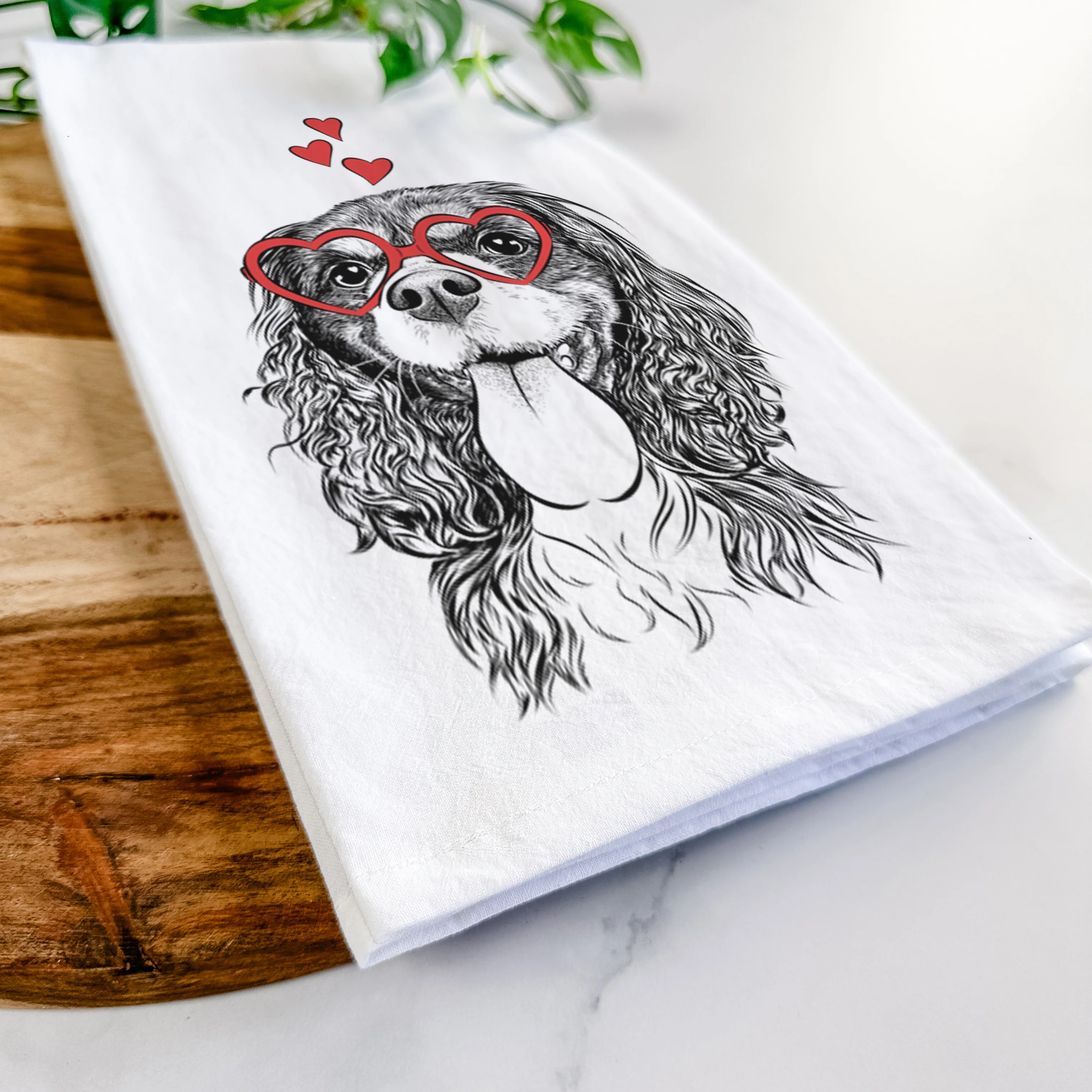 Elizabeth the Cavalier King Charles Spaniel Tea Towel - Image 7