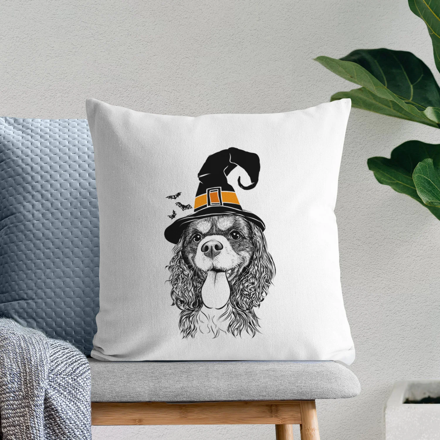 Elizabeth the Cavalier King Charles Spaniel - Throw Pillow Cover - Image 8