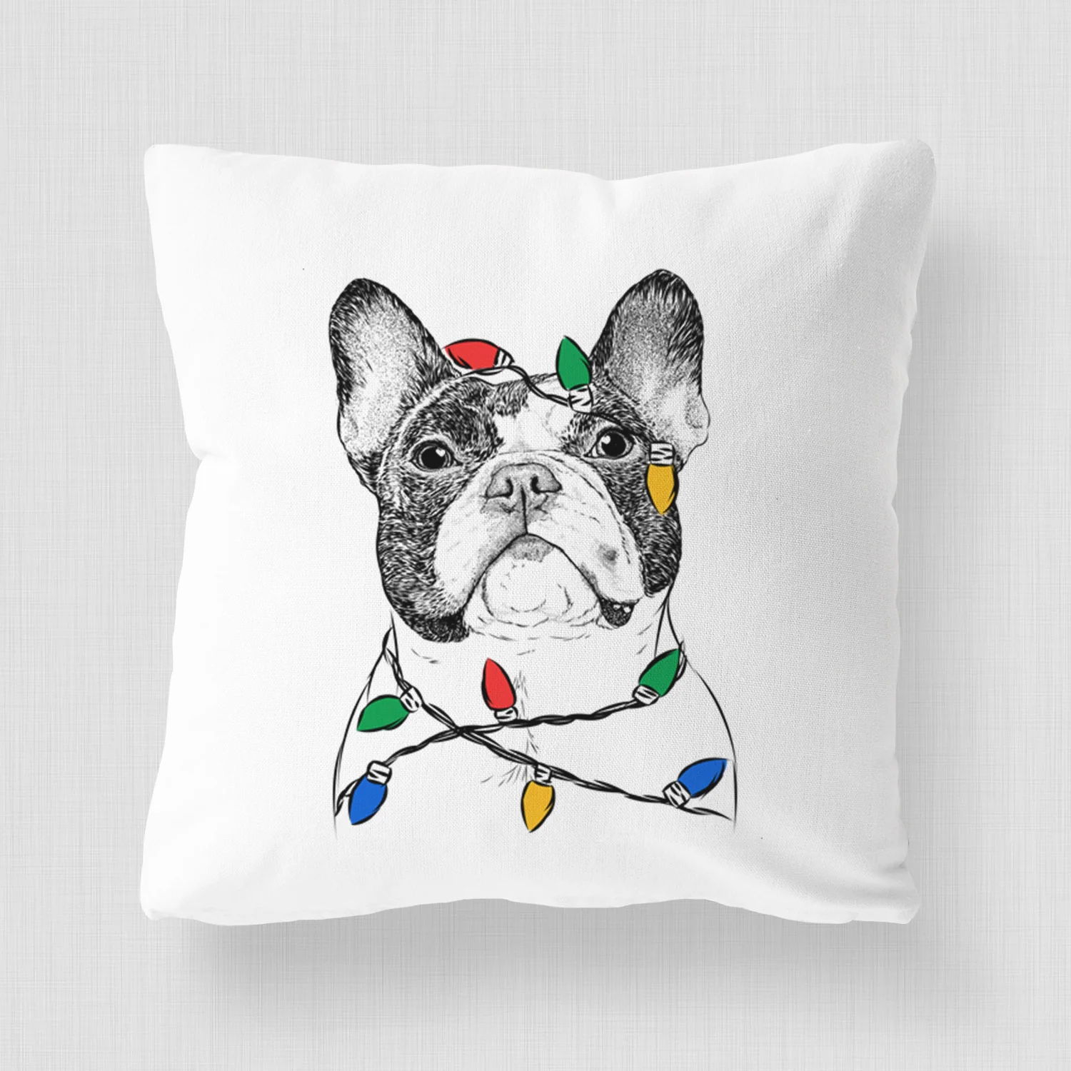 Ella the French Bulldog - Throw Pillow Cover - Image 4