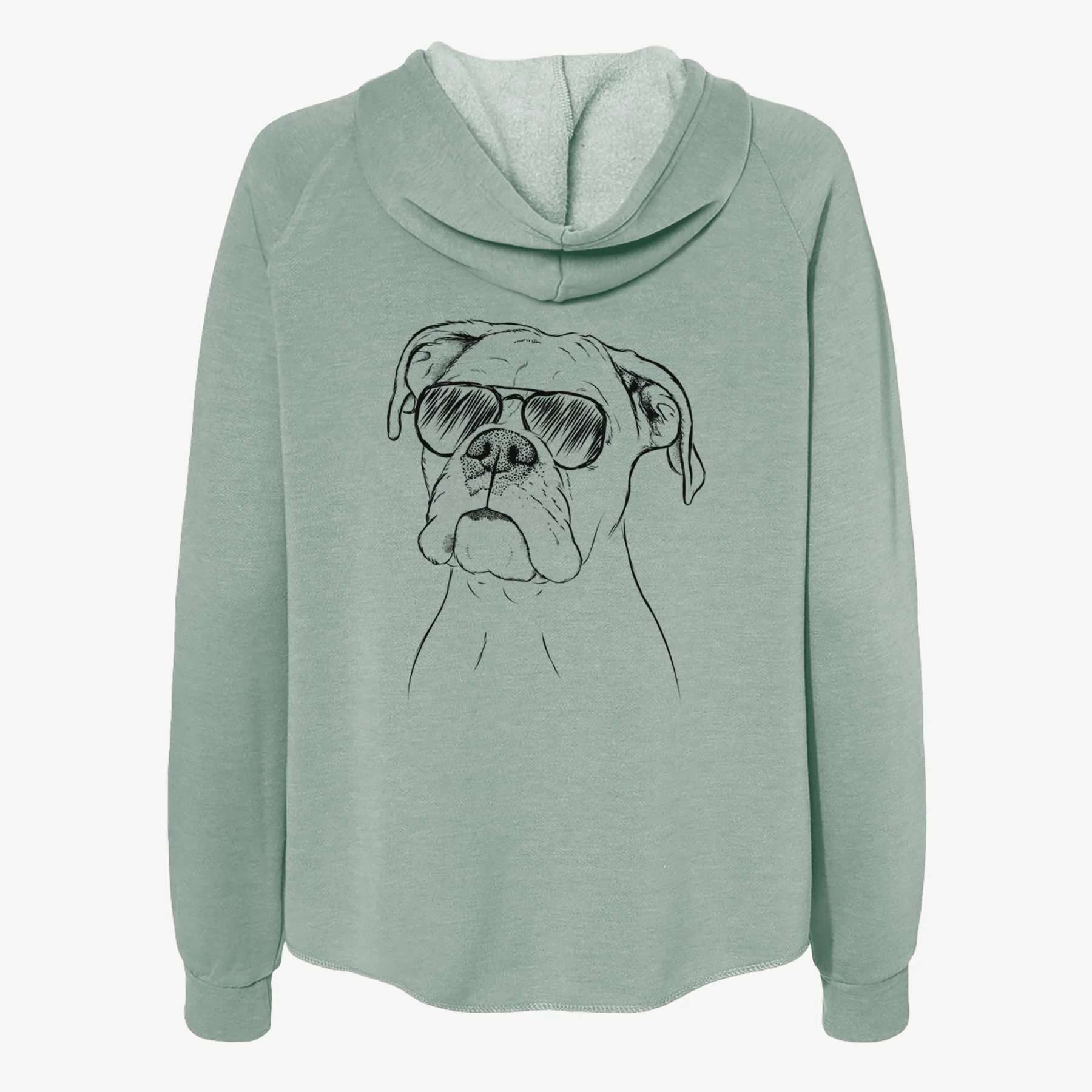 Ellie the Boxer - Women's Cali Wave Zip-Up Sweatshirt - Image 7