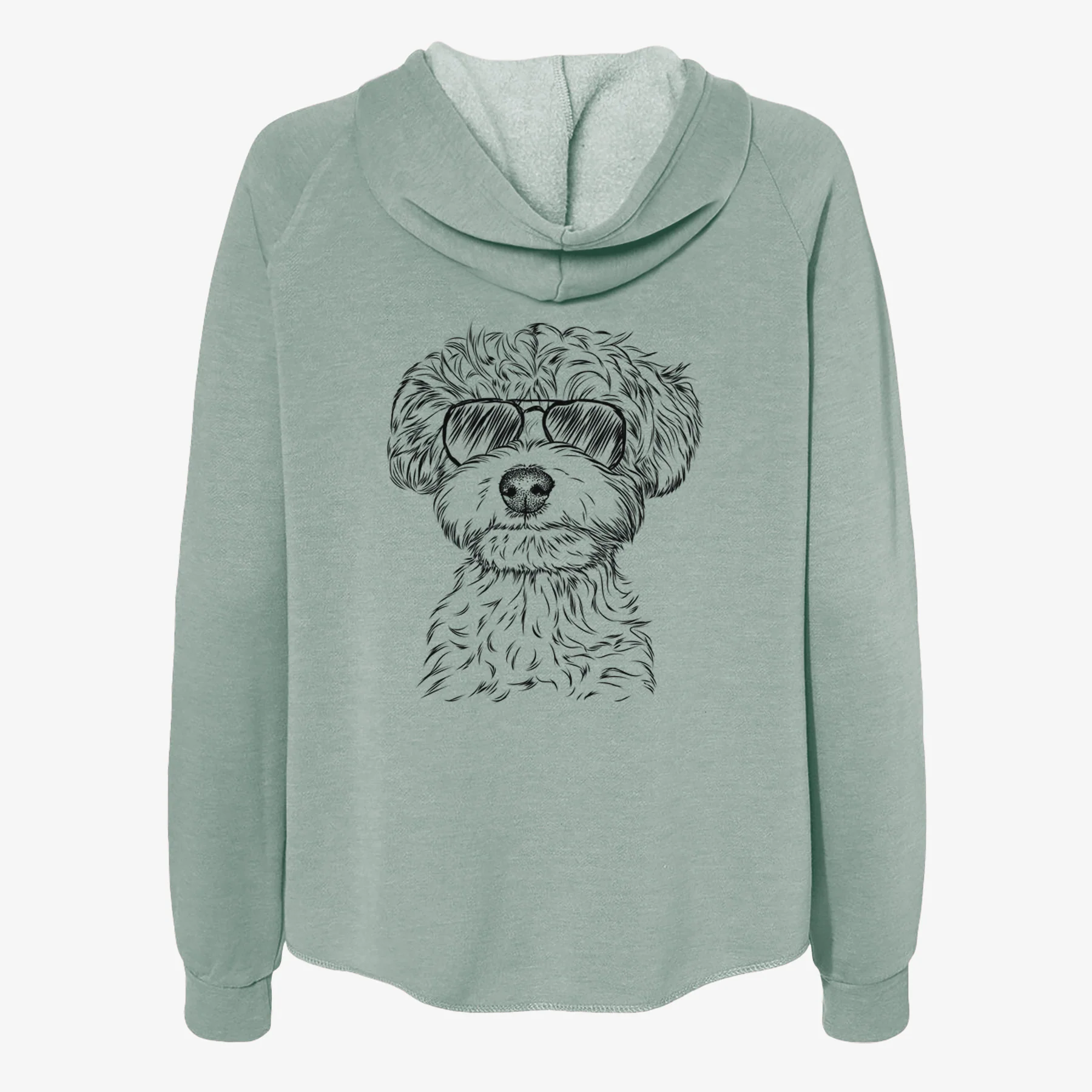 Elliott the Yorkiepoo - Women's Cali Wave Zip-Up Sweatshirt - Image 7