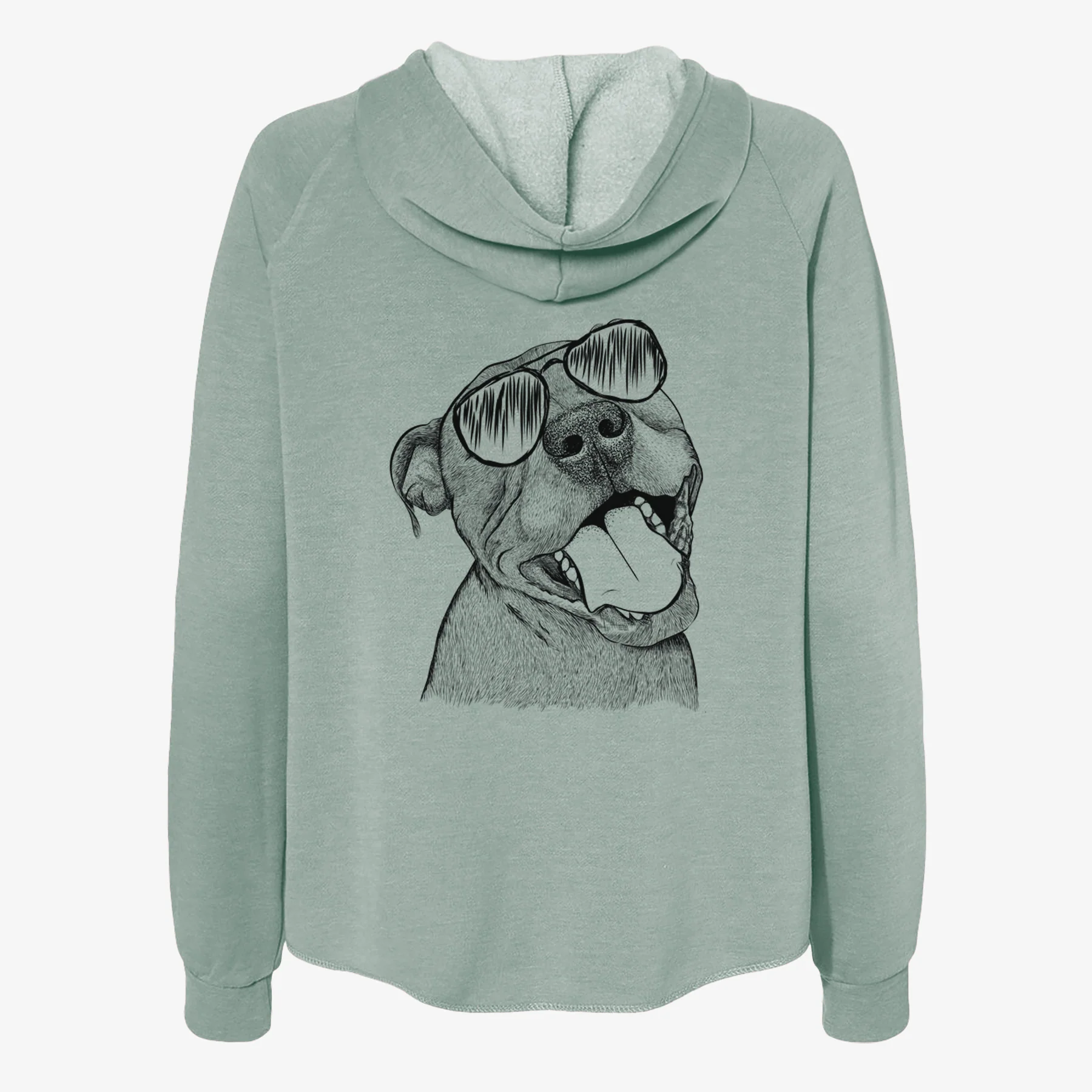 Eloise the Pitbull Mix - Women's Cali Wave Zip-Up Sweatshirt - Image 7