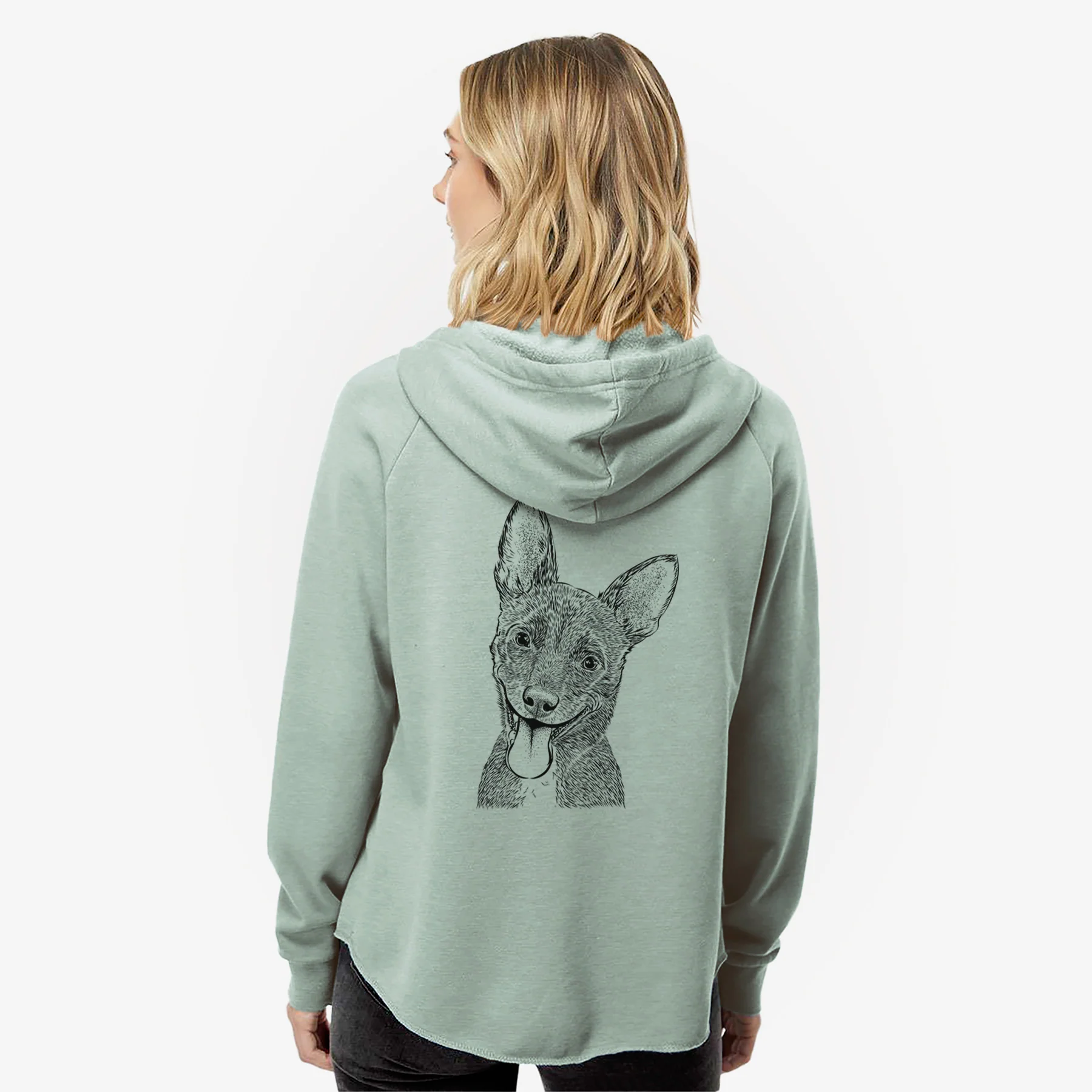 Elvira the Terrier Mix - Women's Cali Wave Zip-Up Sweatshirt - Image 2