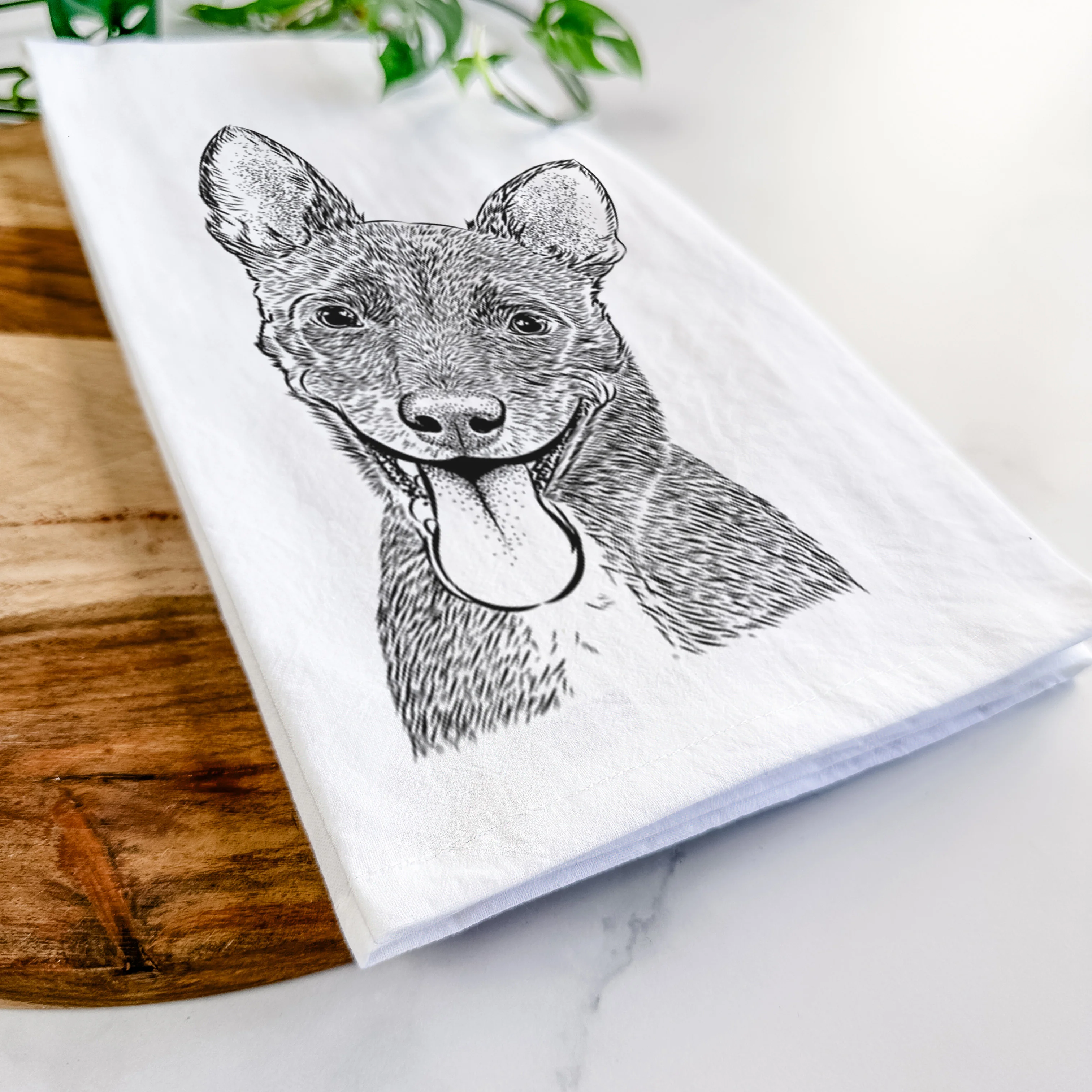 Elvira the Terrier Mix Tea Towel - Image 5