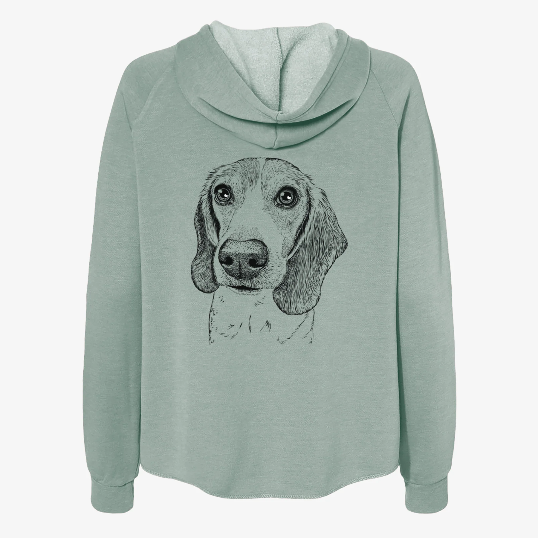 Elvis the Bluetick Beagle - Women's Cali Wave Zip-Up Sweatshirt - Image 4