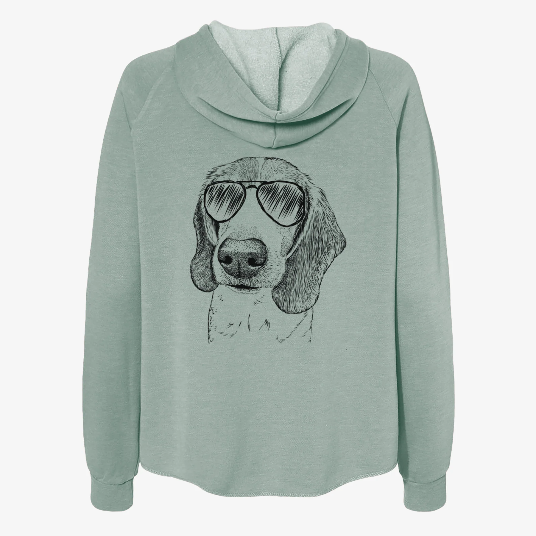 Elvis the Bluetick Beagle - Women's Cali Wave Zip-Up Sweatshirt - Image 7