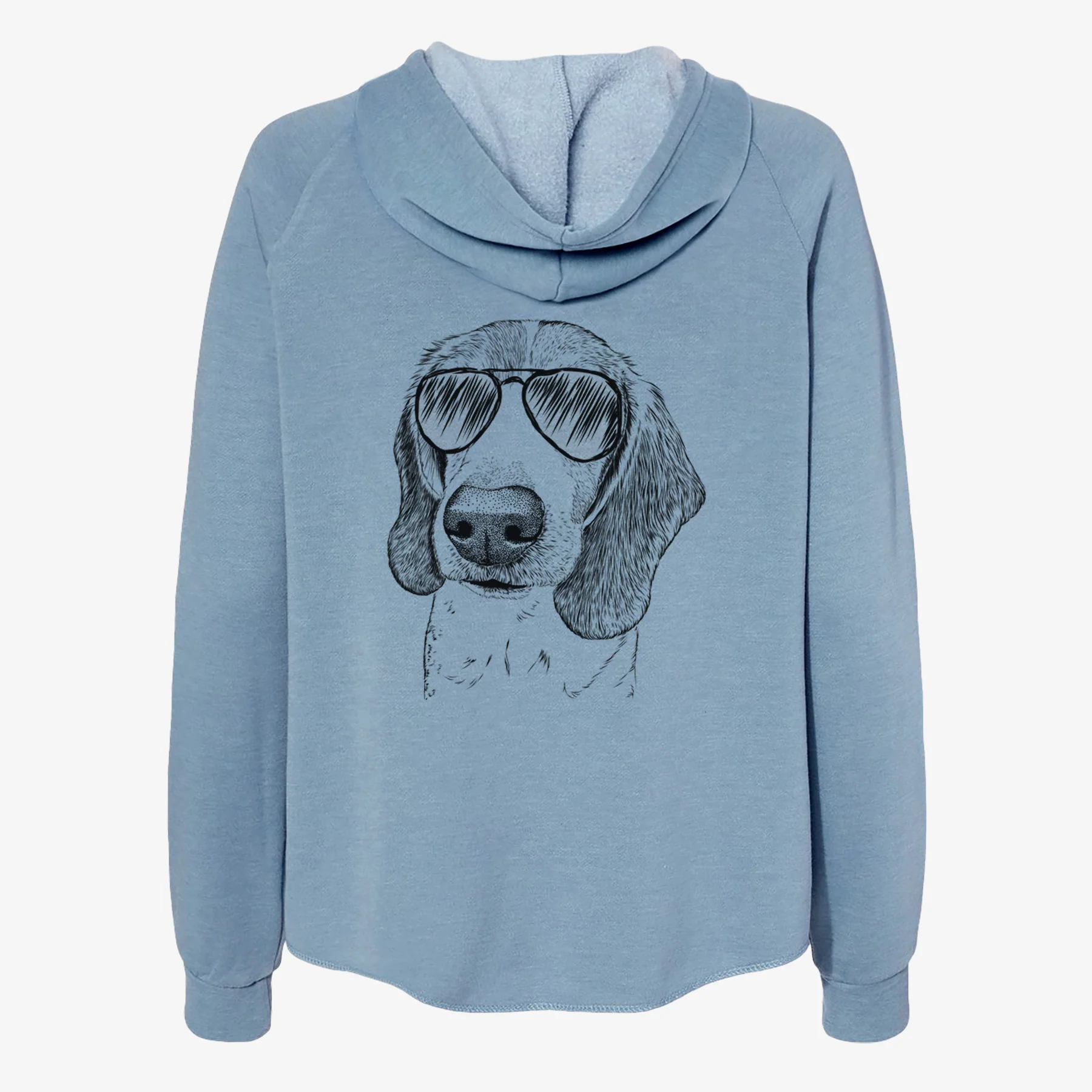 Elvis the Bluetick Beagle - Women's Cali Wave Zip-Up Sweatshirt - Image 9