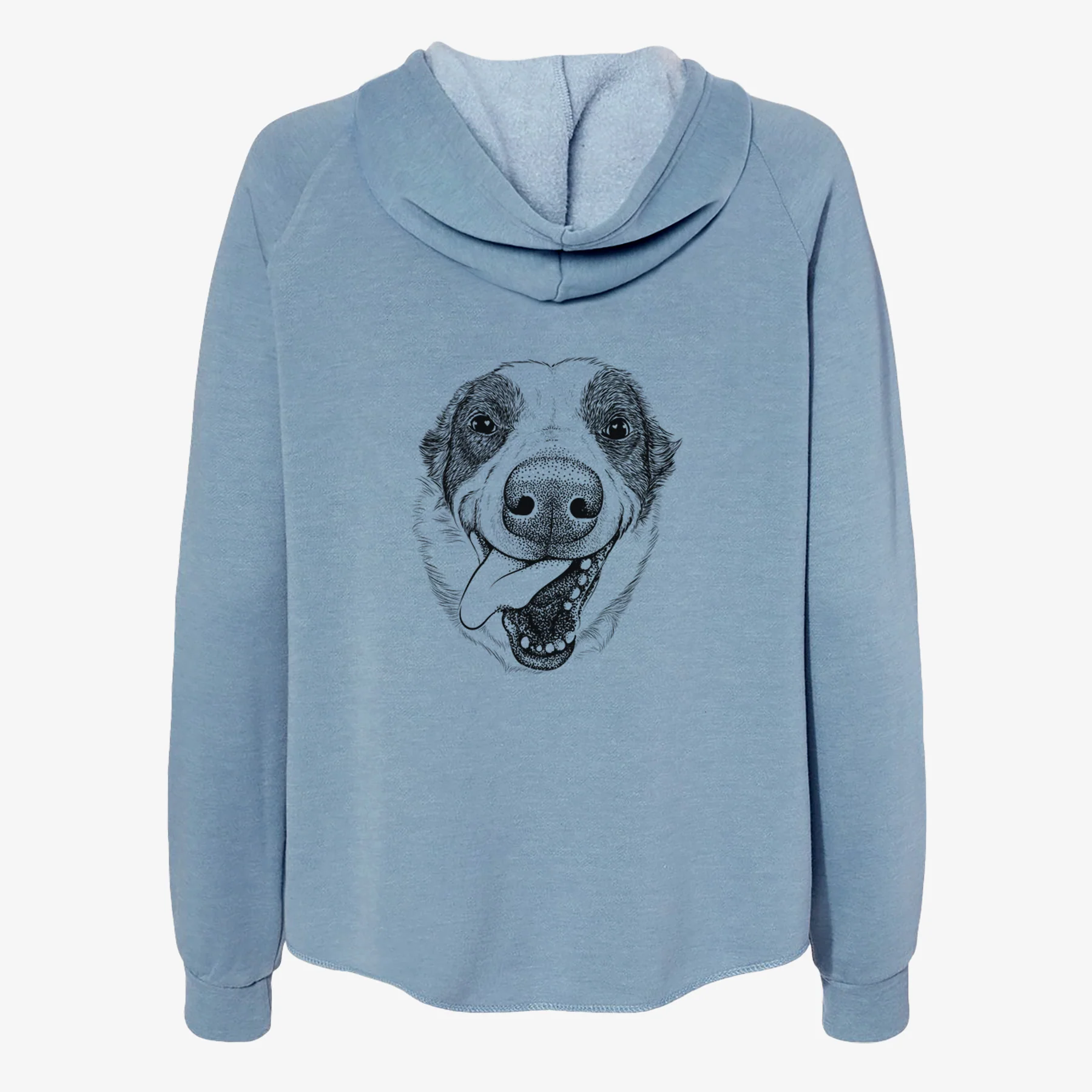 Elwood the Border Collie - Women's Cali Wave Zip-Up Sweatshirt - Image 6