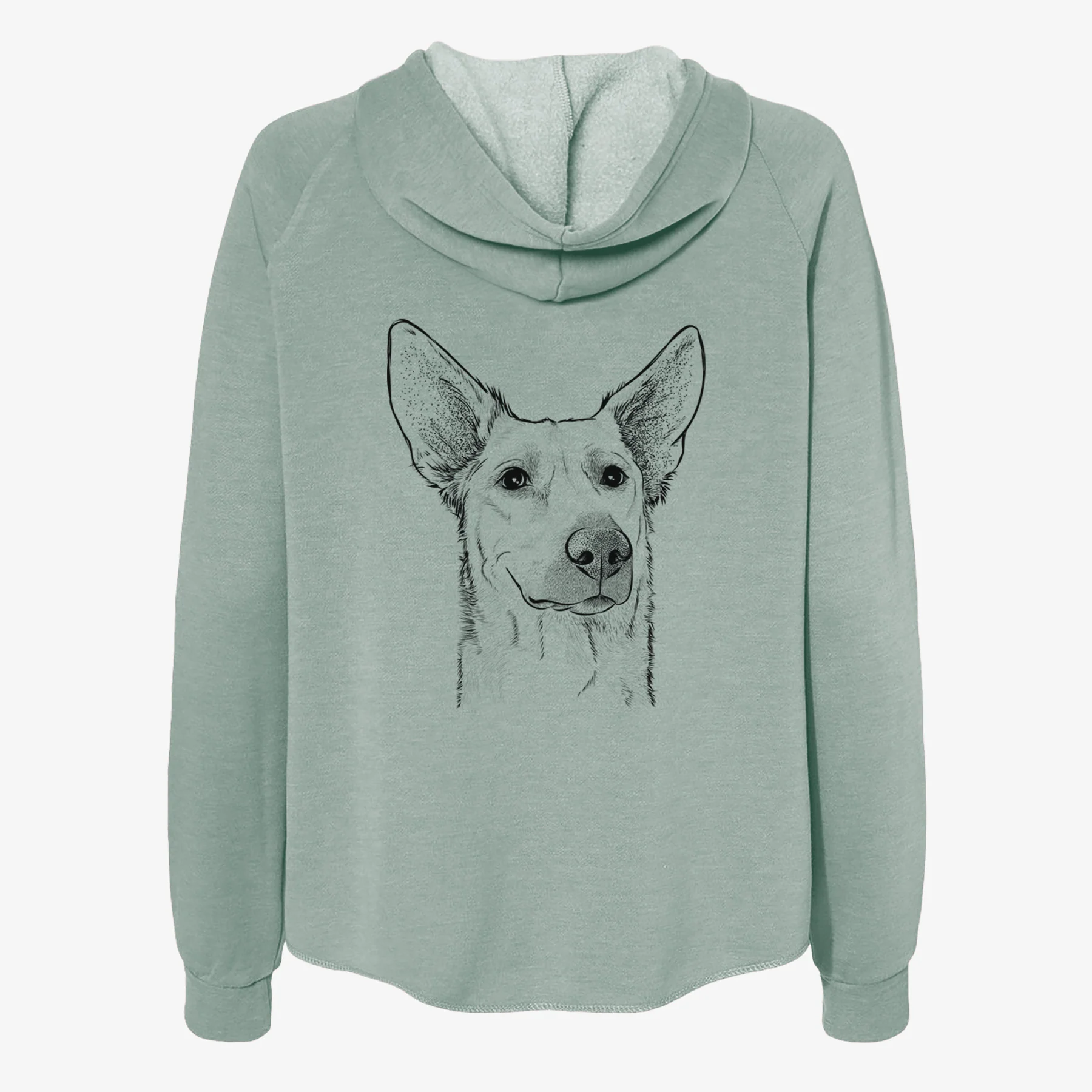 Ember the Shepherd Mix - Women's Cali Wave Zip-Up Sweatshirt - Image 4