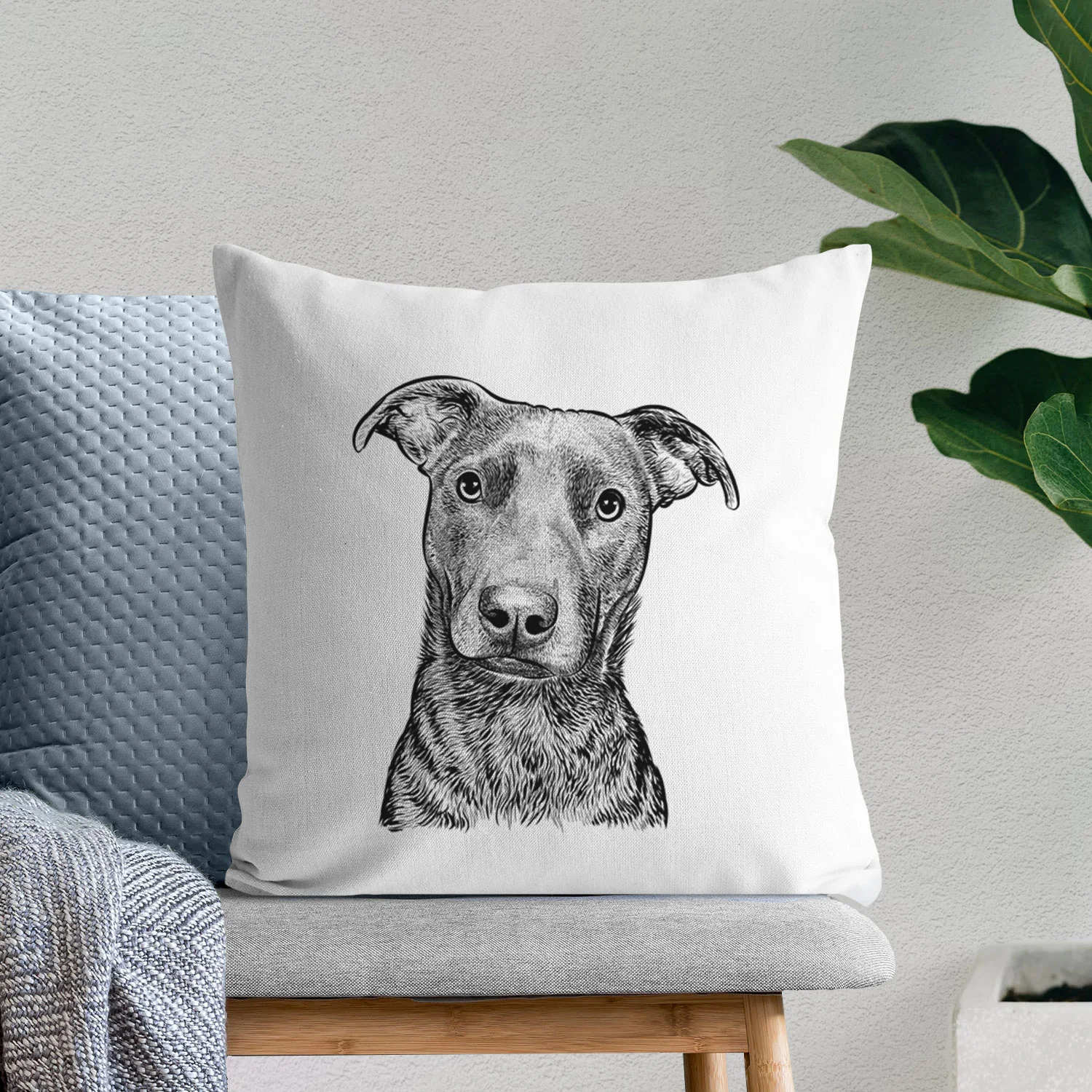 Embyr the Mixed Breed - Throw Pillow Cover - Image 5