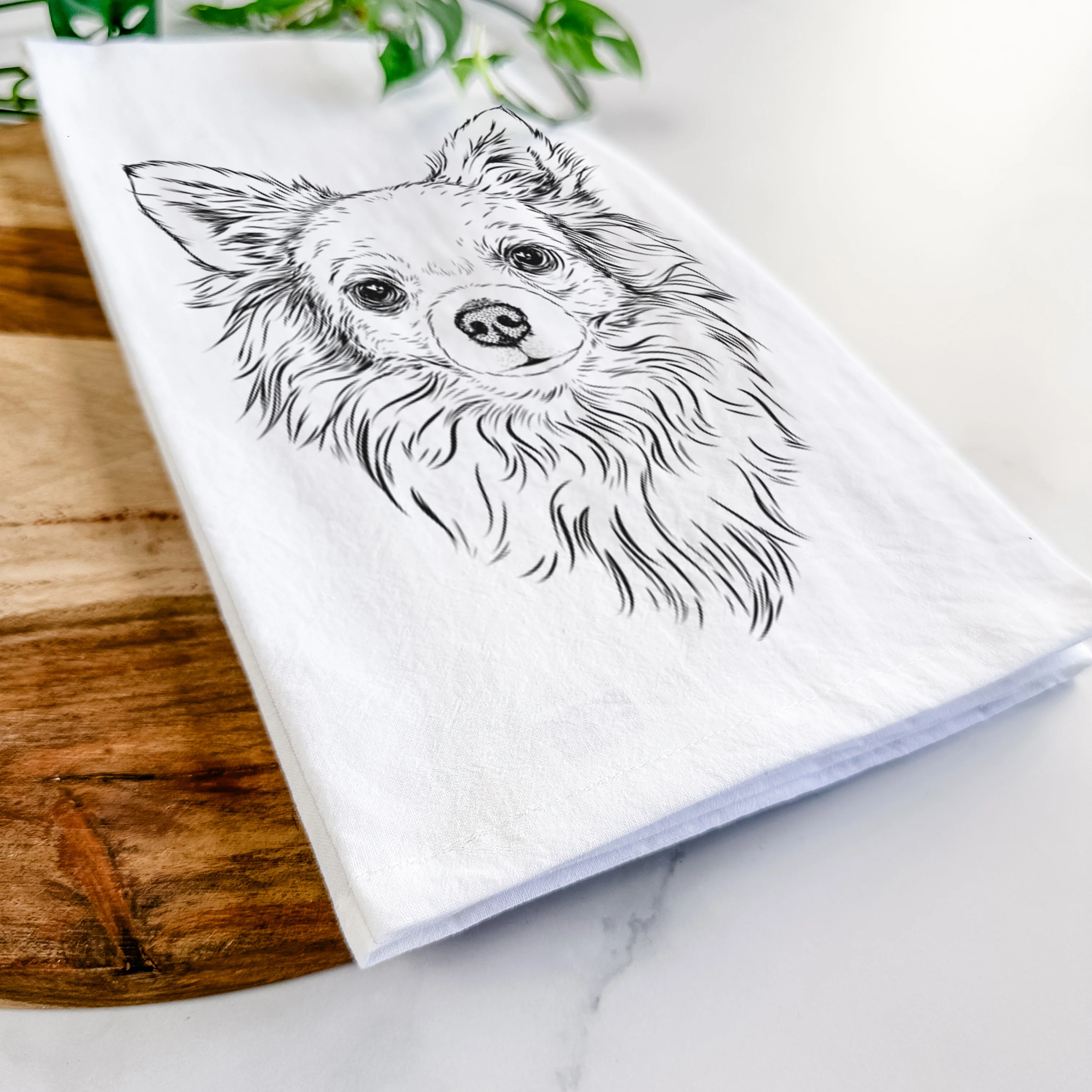 Emma the Longhaired Chihuahua Tea Towel - Image 5