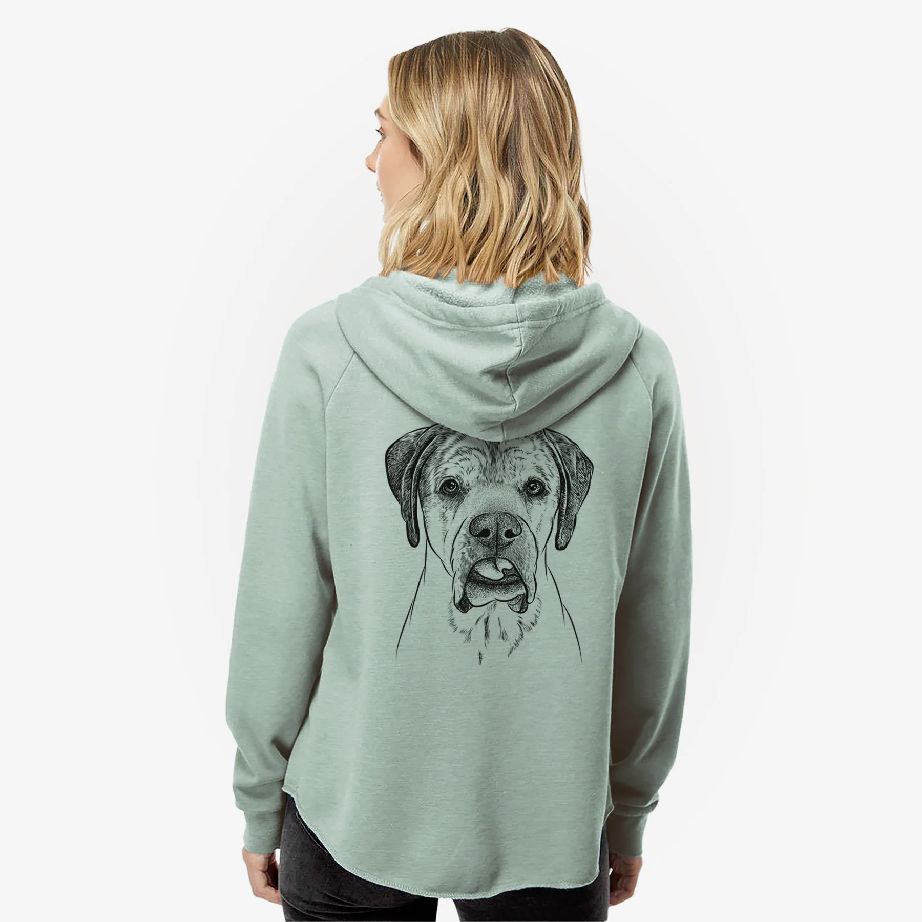 Emma the English Mastiff - Women's Cali Wave Zip-Up Sweatshirt - Image 2