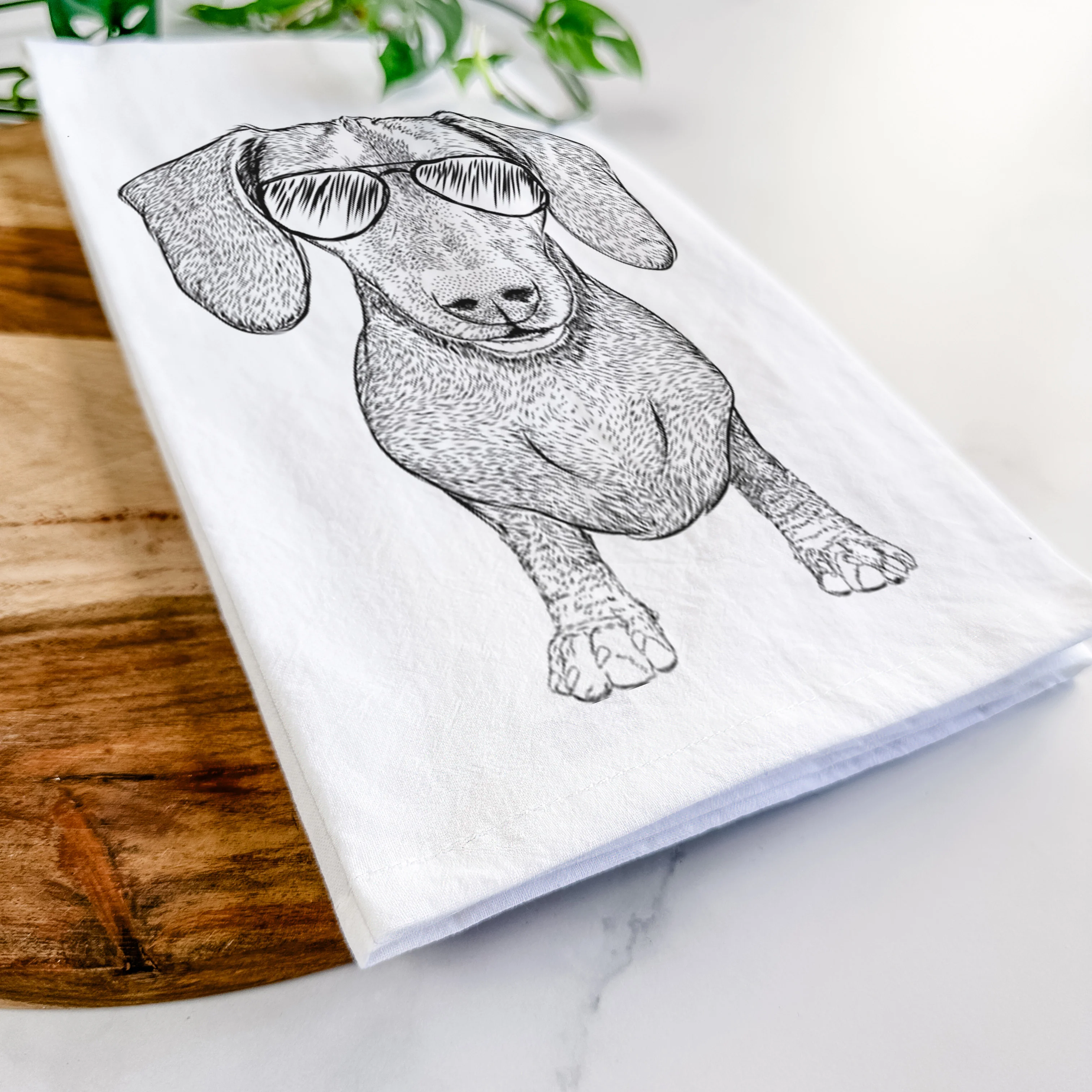 Ernie the Mini Dachshund Tea Towel - Image 6