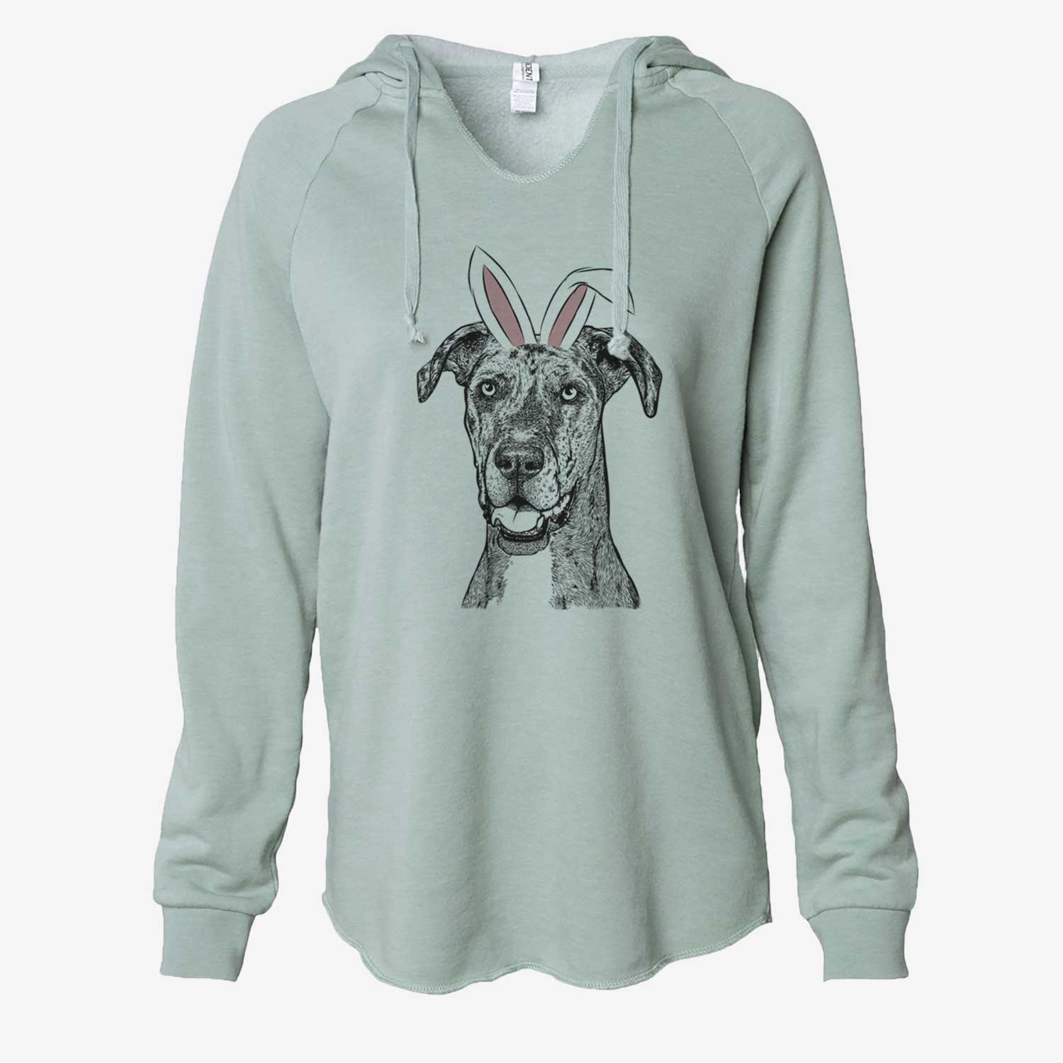 Easter Athena the Merle Great Dane - Cali Wave Hooded Sweatshirt - Image 7