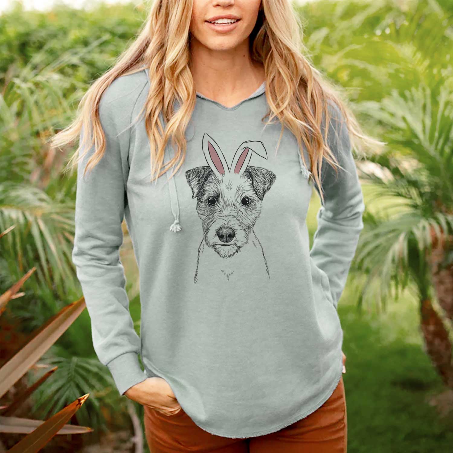 Easter Bogart the Parson Russell Terrier - Cali Wave Hooded Sweatshirt - Image 3